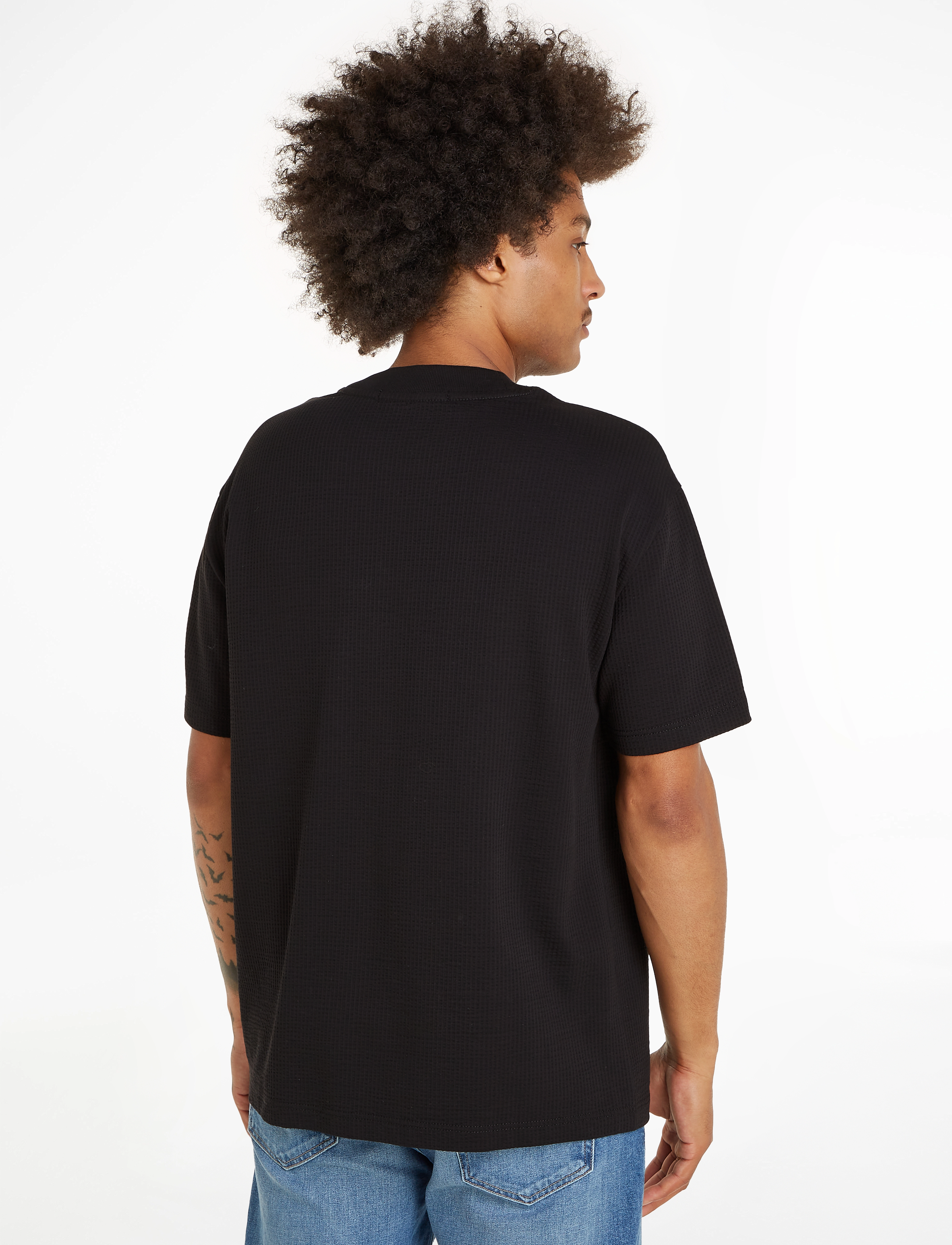 Calvin Klein Jeans - TEXTURE POCKET SS TEE - ck black - 4