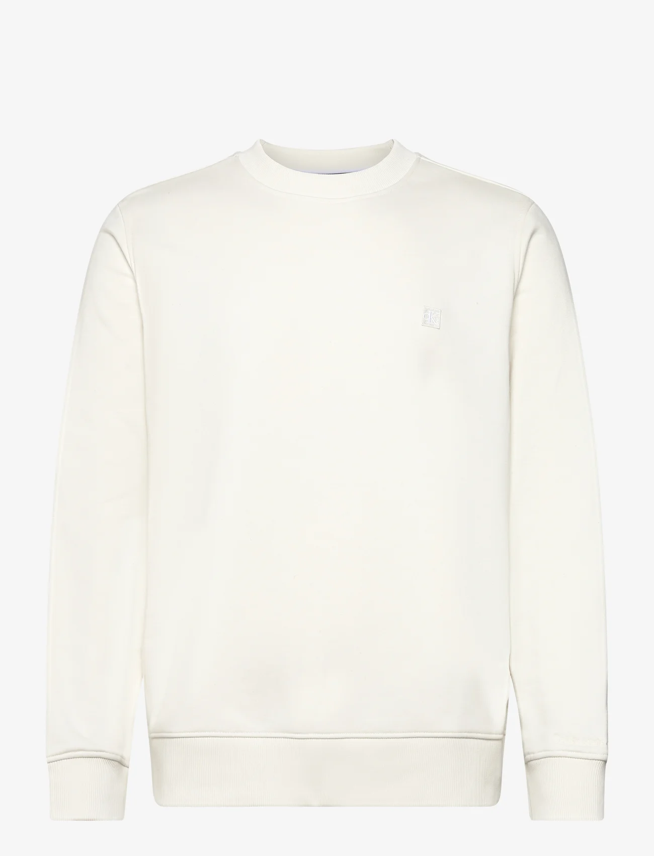 Calvin Klein Jeans - CK EMBRO BADGE CREW NECK - sweatshirts - ivory - 0