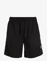 Calvin Klein Jeans - LINEN SHORT - linen shorts - ck black - 0
