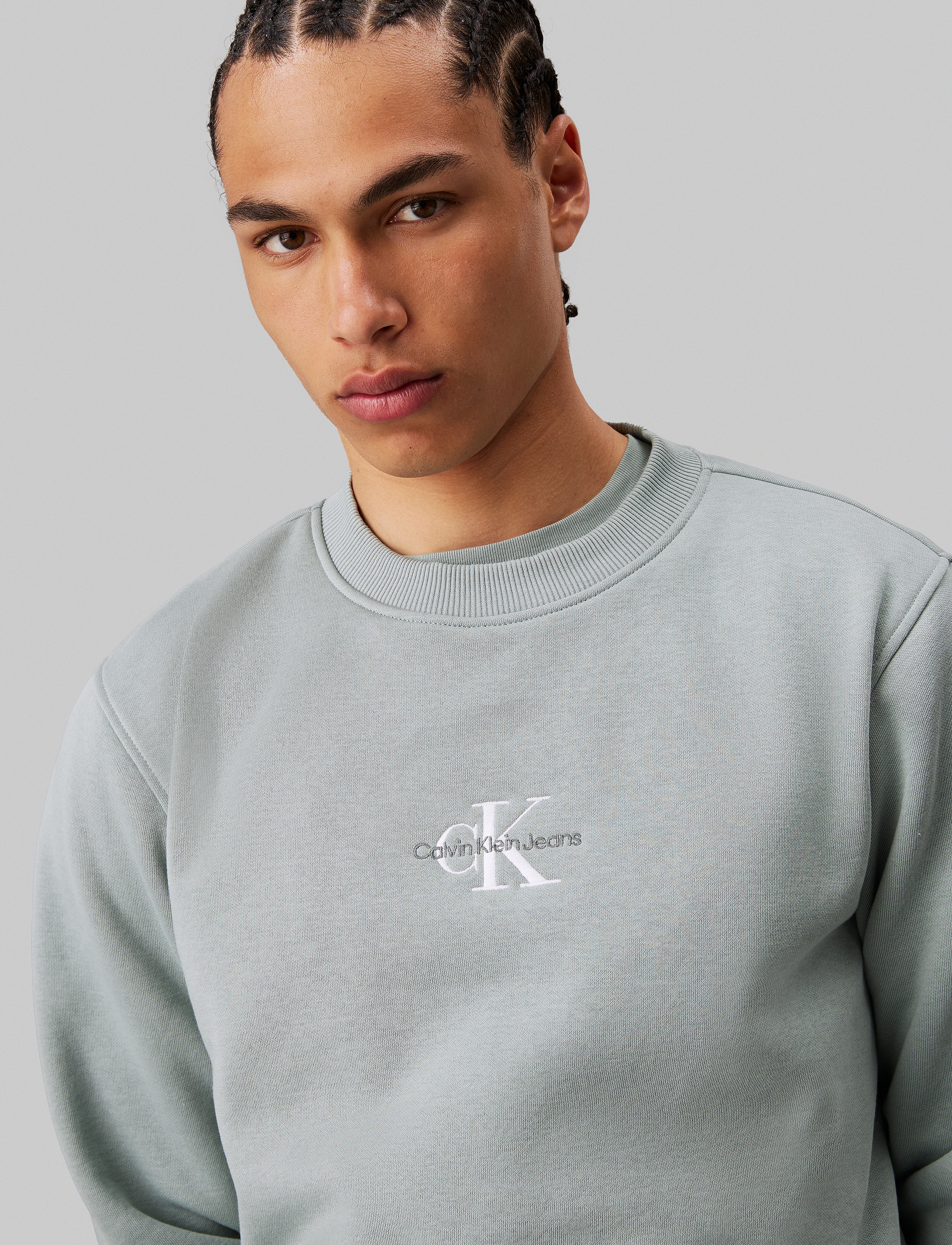 Calvin Klein Jeans - MONOLOGO CREW NECK - slate gray - 5