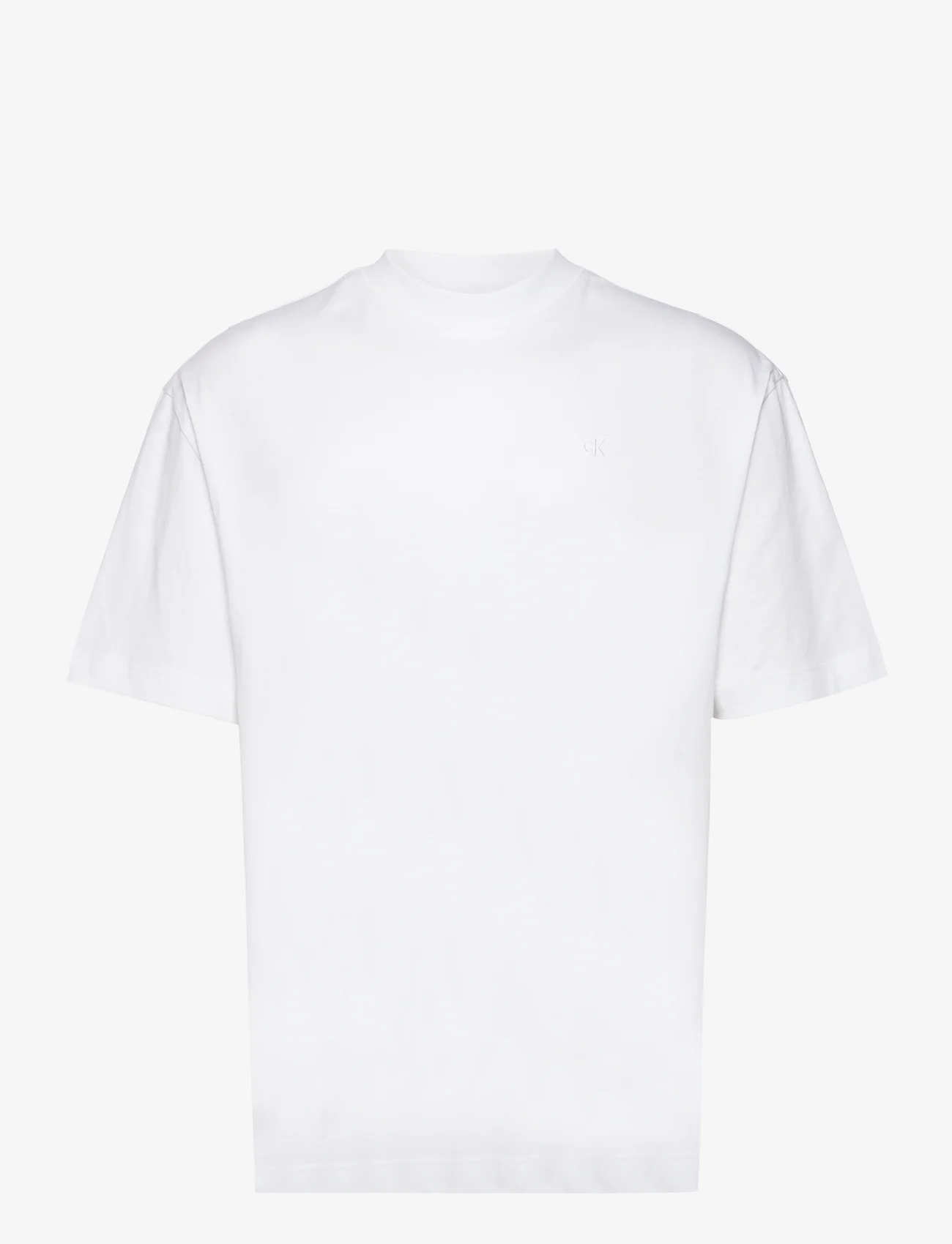 Calvin Klein Jeans - MONOLOGO GRAPHIC OVERSIZED TEE - kortärmade t-shirts - bright white - 0