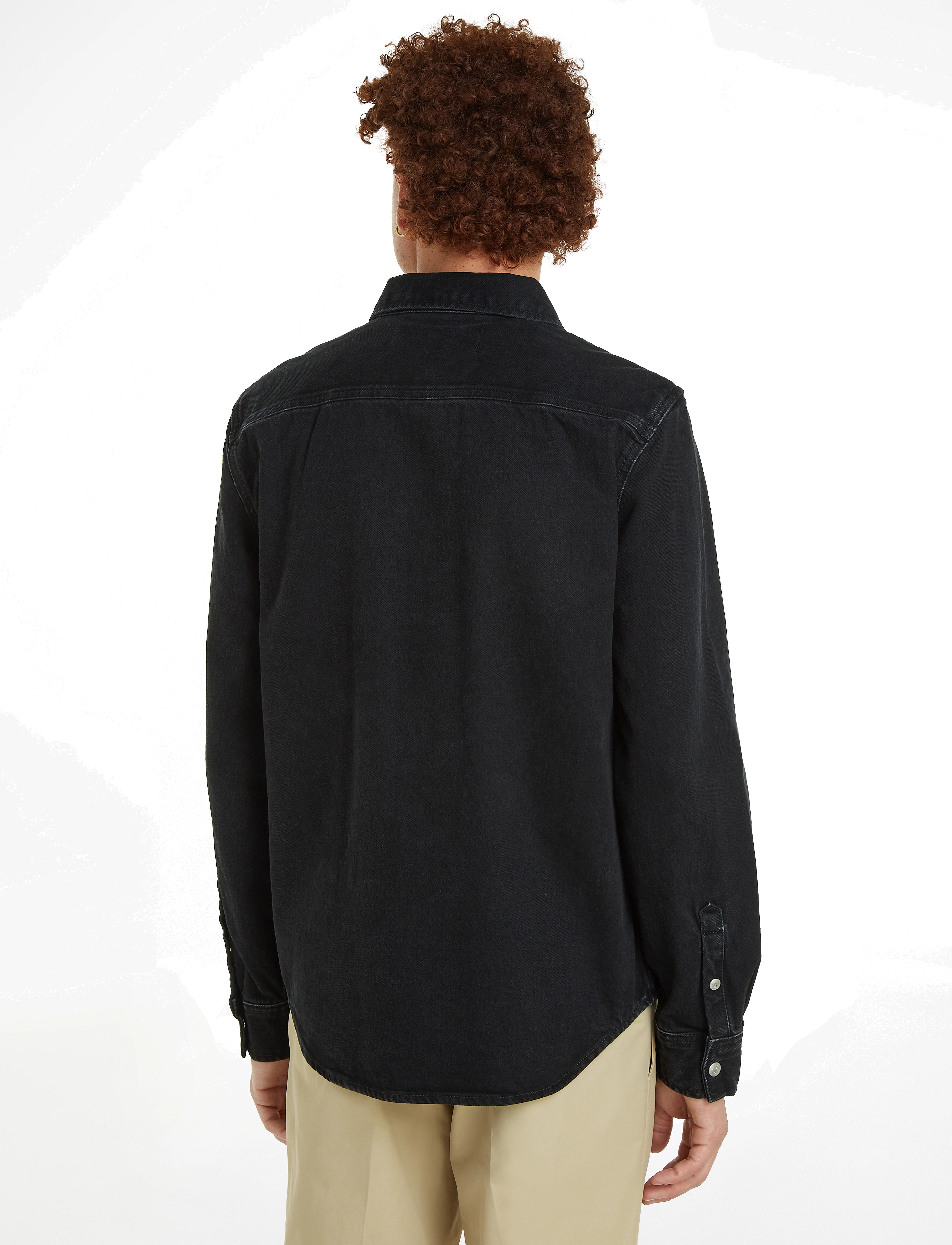 Calvin Klein Jeans - REGULAR LINEAR SHIRT - denim black - 3