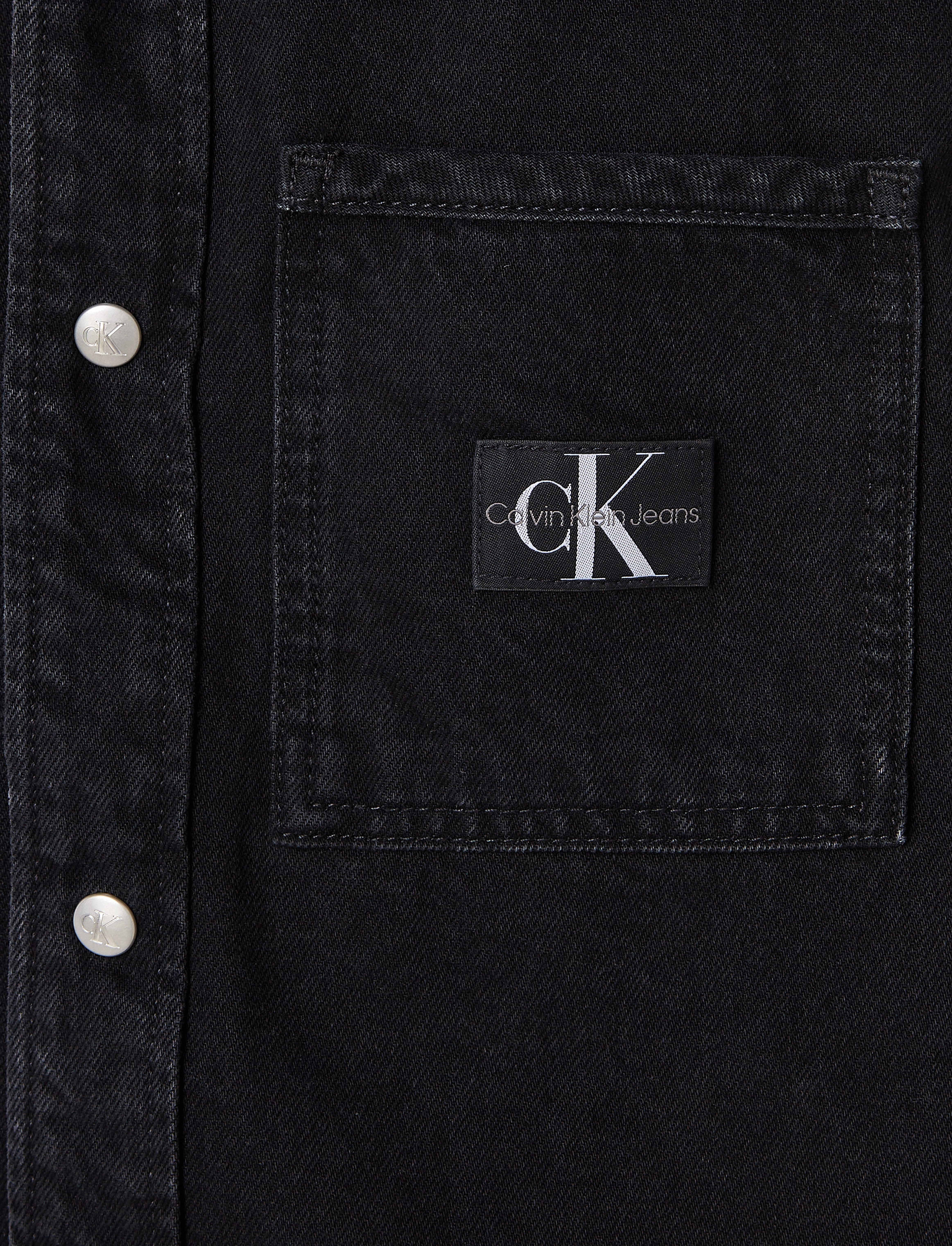 Calvin Klein Jeans - REGULAR LINEAR SHIRT - denim black - 5