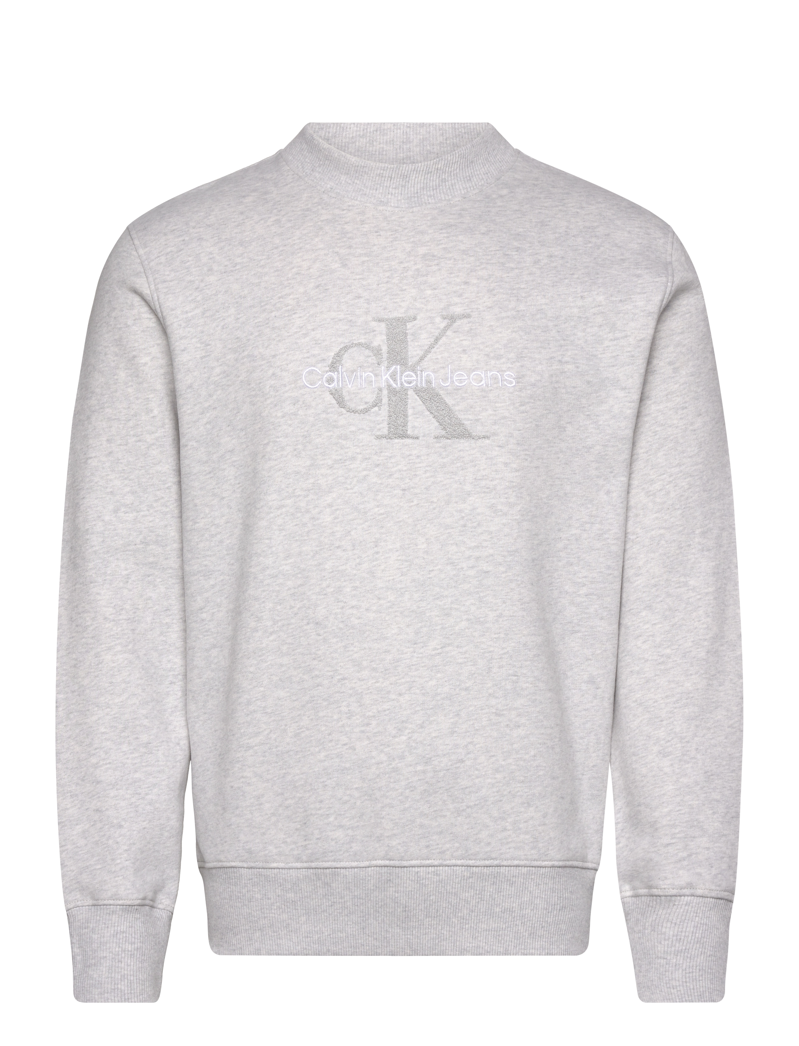 Calvin Klein Jeans - CHENILLE MONOLOGO CREW NECK - ivory grey heather - 1