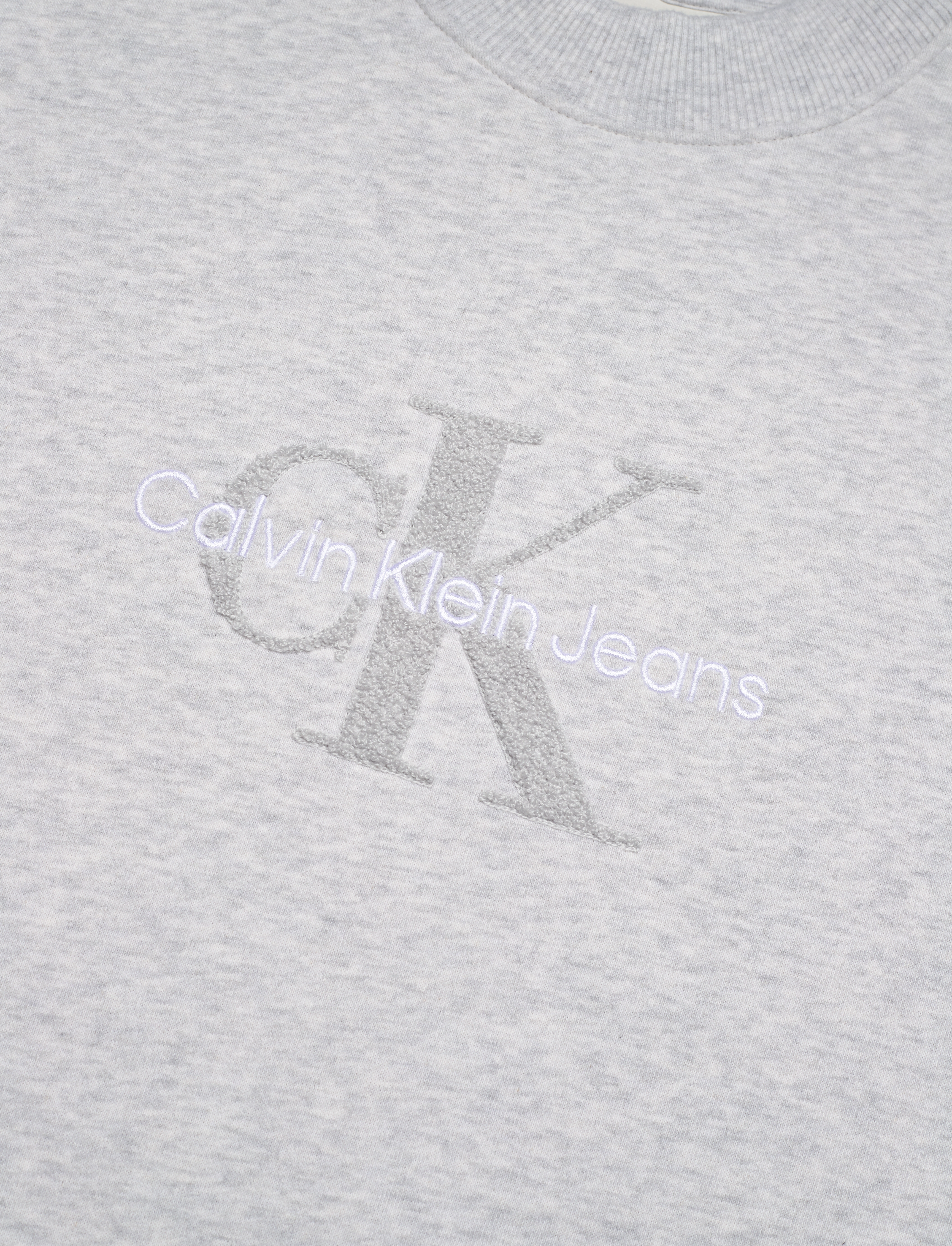 Calvin Klein Jeans - CHENILLE MONOLOGO CREW NECK - ivory grey heather - 5