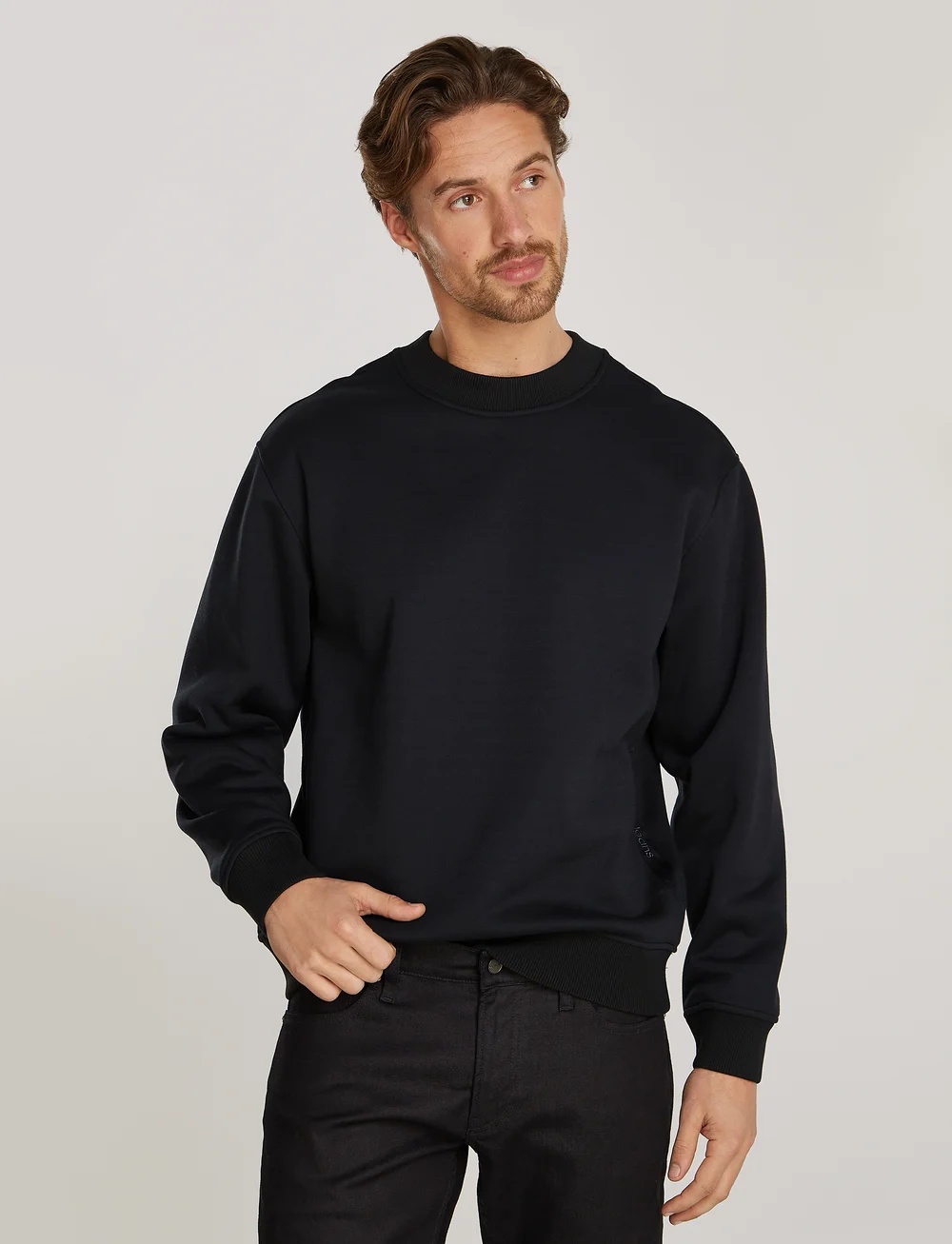Calvin Klein Jeans Logo Tape Crew Neck Sweatshirts Boozt