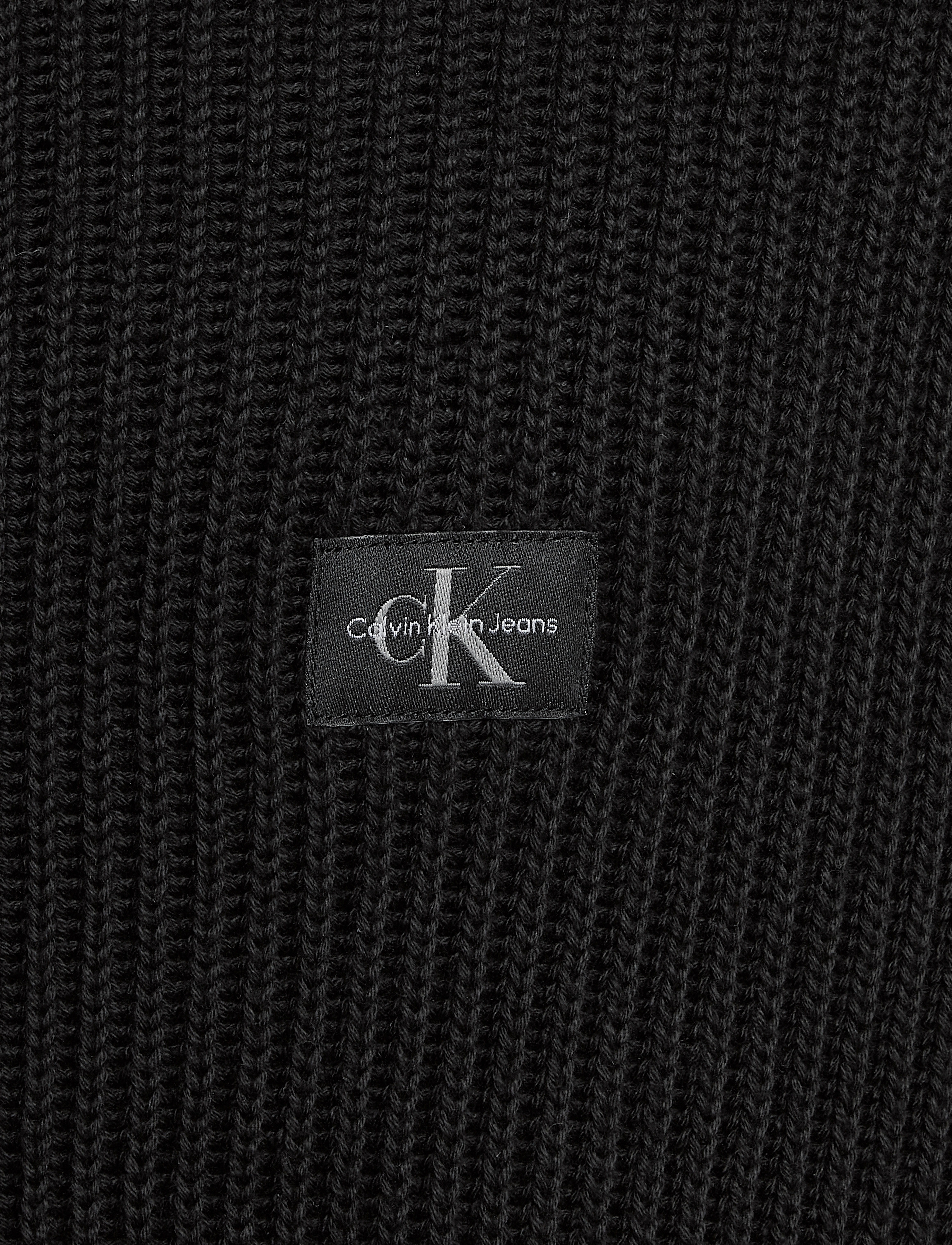 Calvin Klein Jeans - WOVEN LABEL ZIP THROUGH SWEATER - ck black - 3