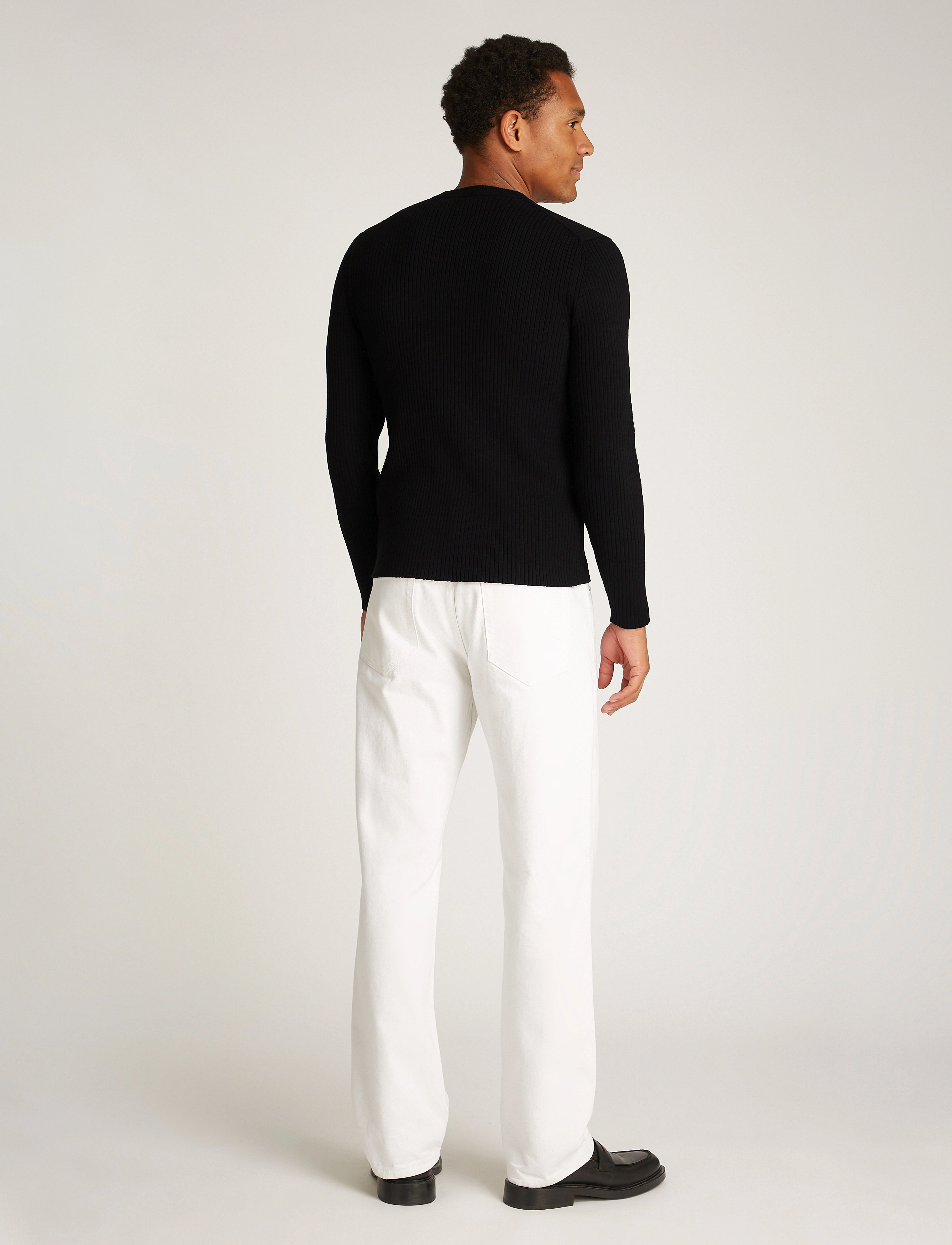 Calvin Klein Jeans - SLIM RIB SWEATER - ck black - 2