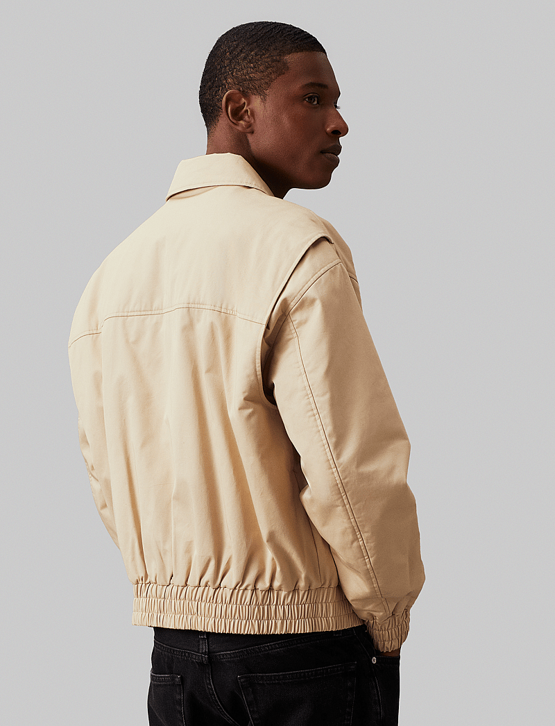 Calvin Klein Jeans - STRETCH SLIM FIT TEE - efterårsjakker - pale khaki - 3