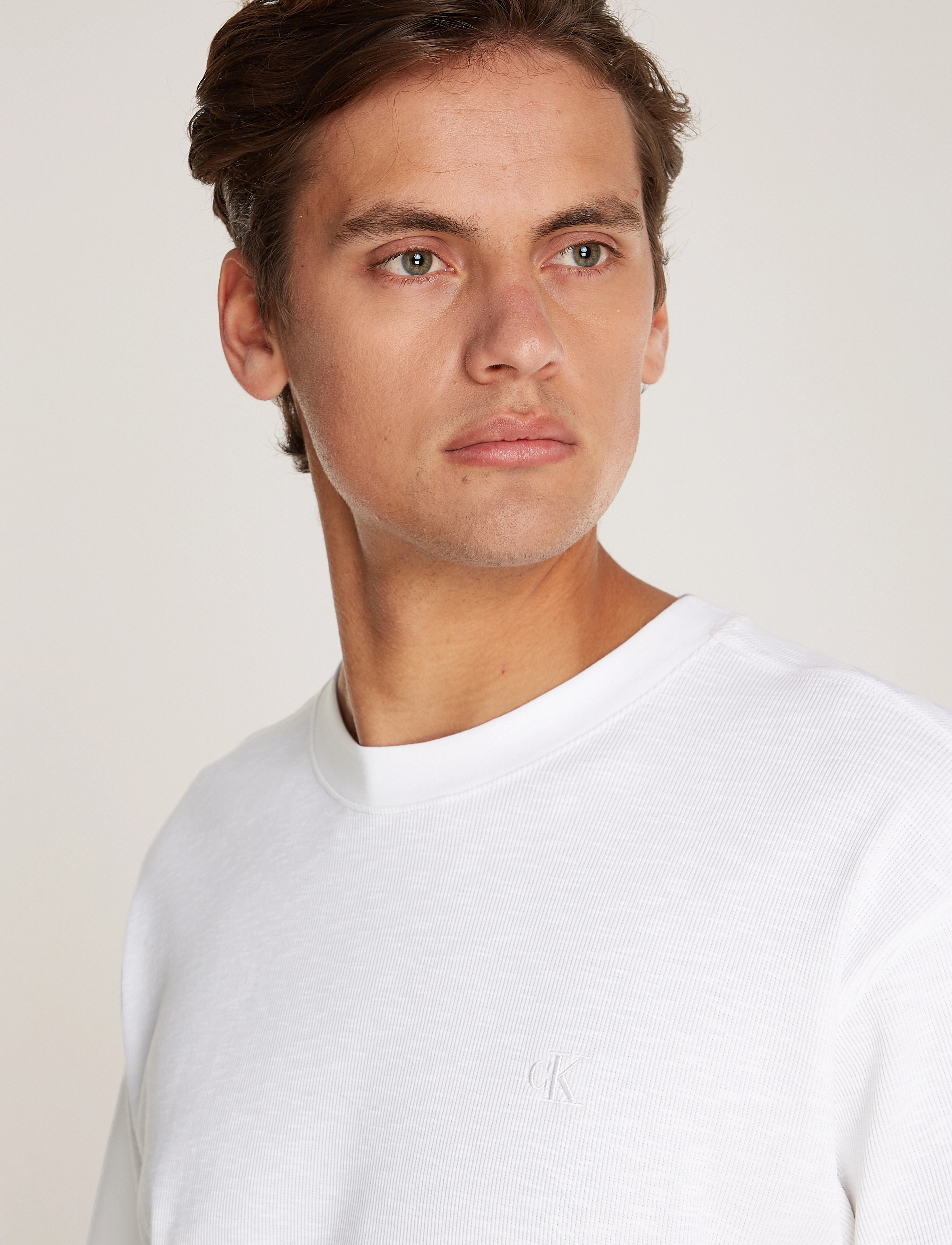Calvin Klein Jeans - SLUB RIB TEE - bright white - 3