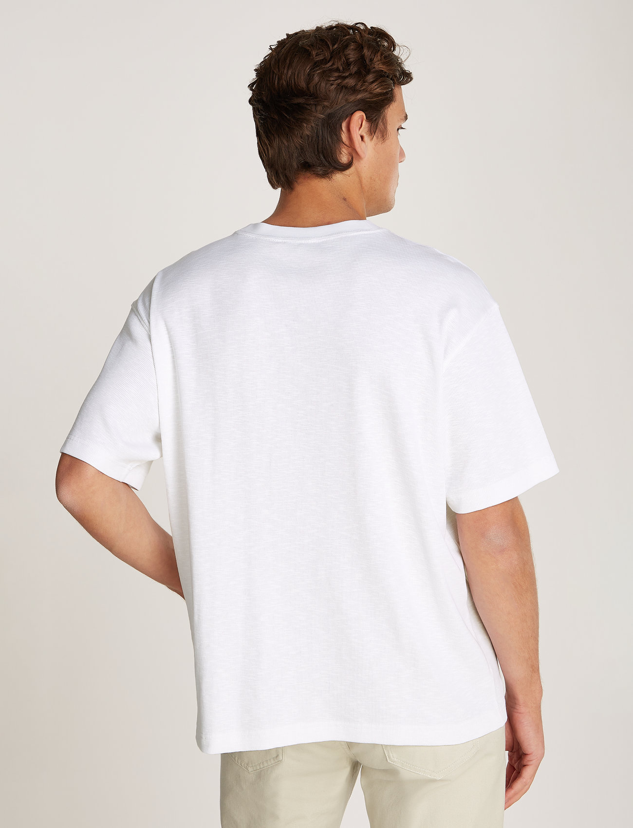 Calvin Klein Jeans - SLUB RIB TEE - kurzärmelig - bright white - 2