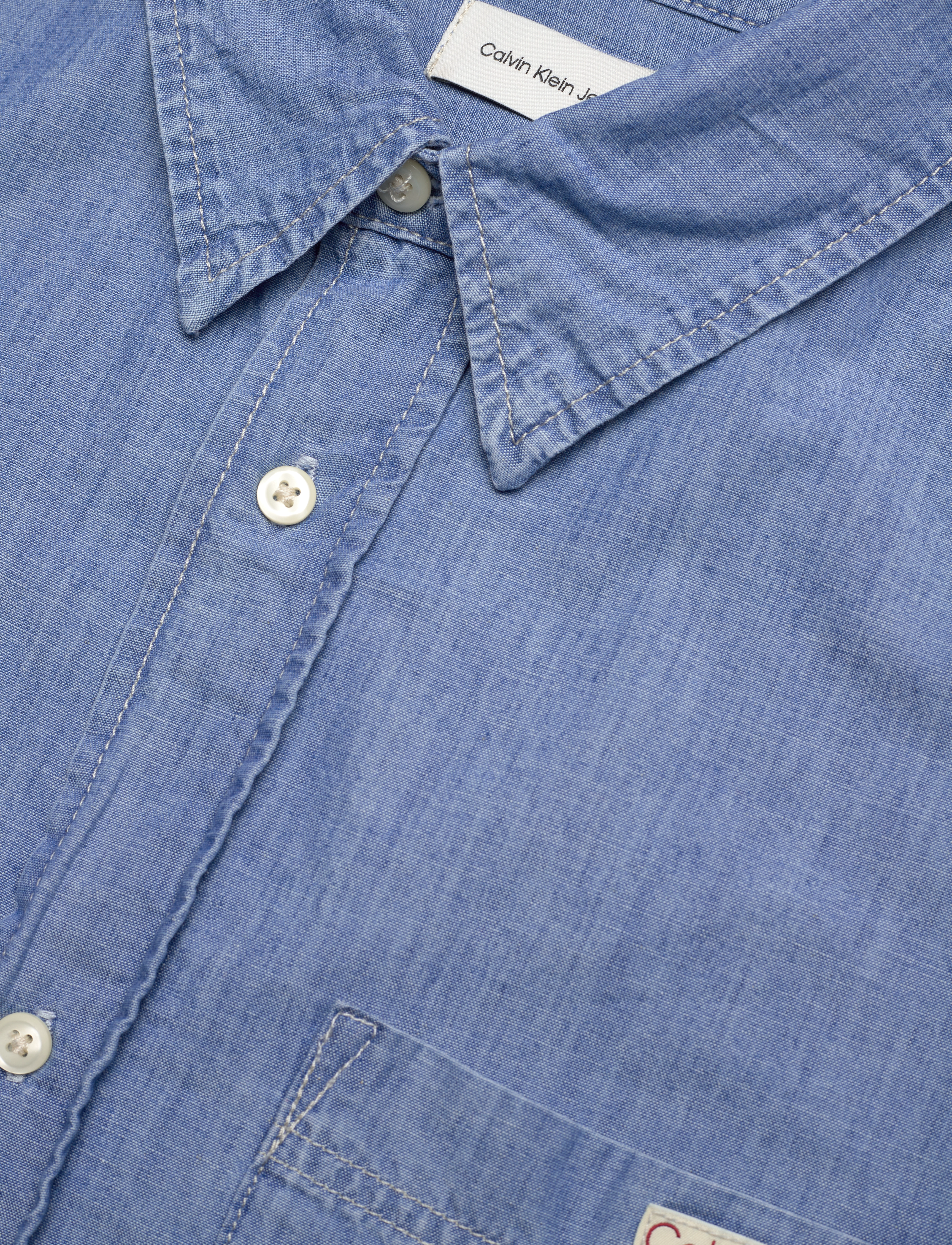 Calvin Klein Jeans - ONE POCKET CHAMBRAY SHIRT - denim light - 4