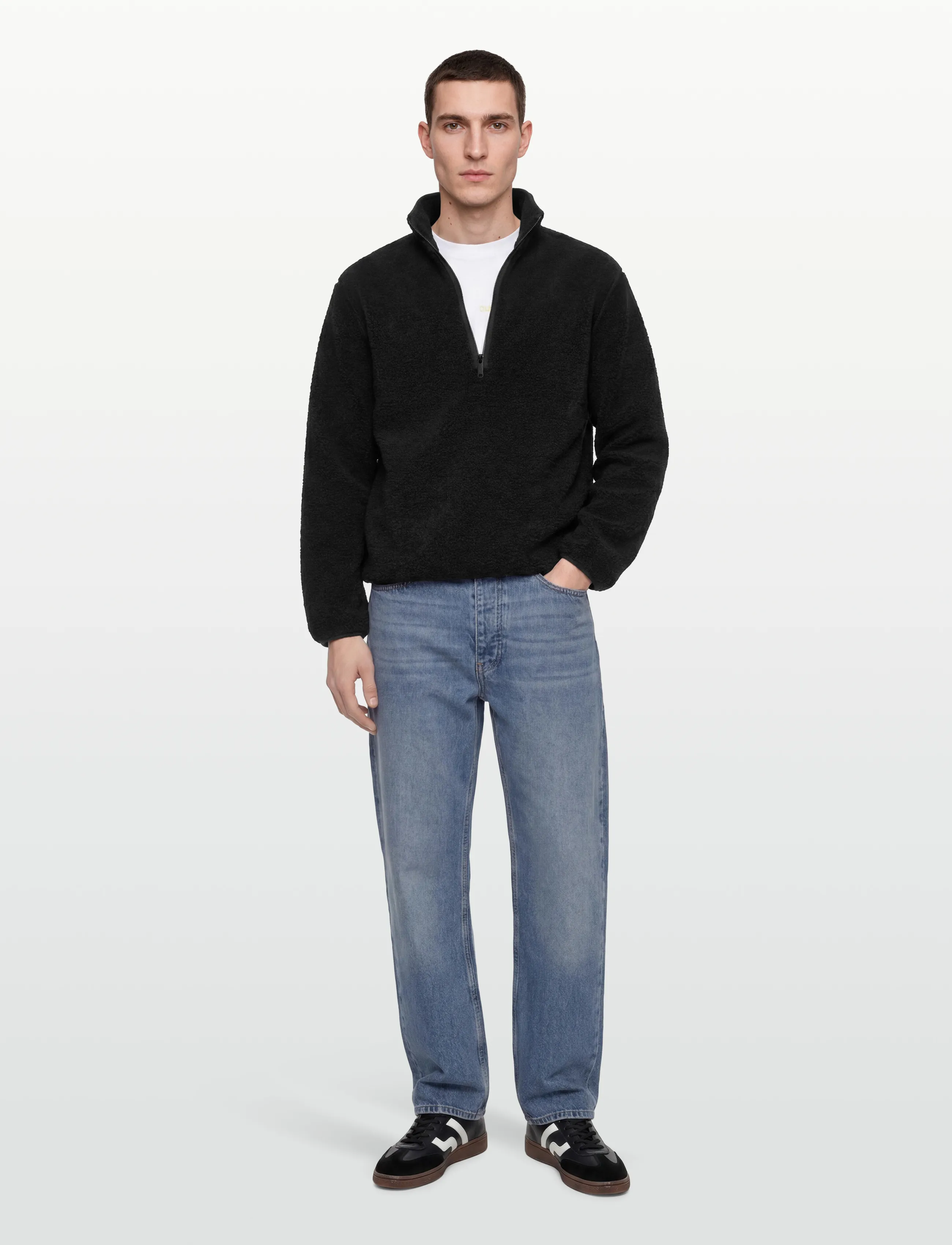 Calvin Klein Jeans - HALF ZIP SHERPA - teddy kampsunid - ck black - 3