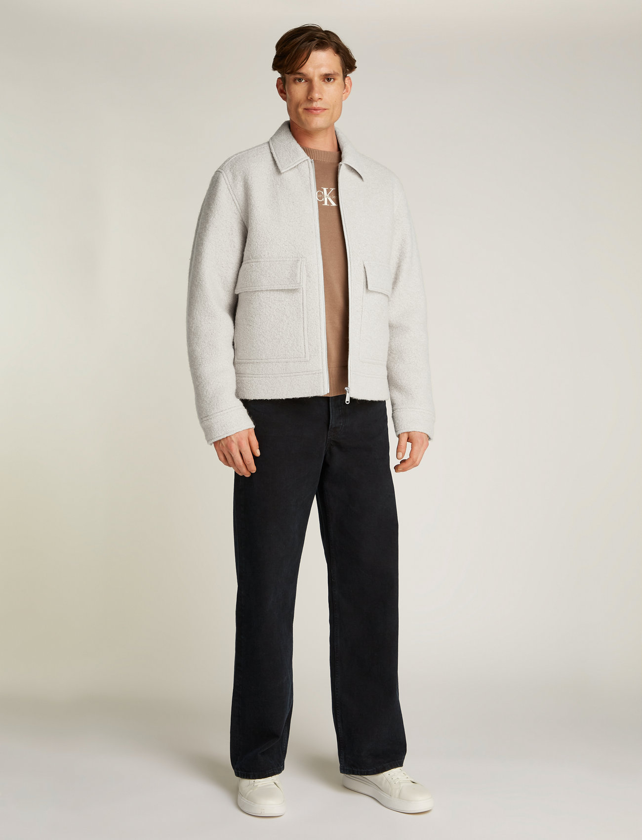 Calvin Klein Jeans - TEXTURED WOOL JACKET - moonbeam - 2