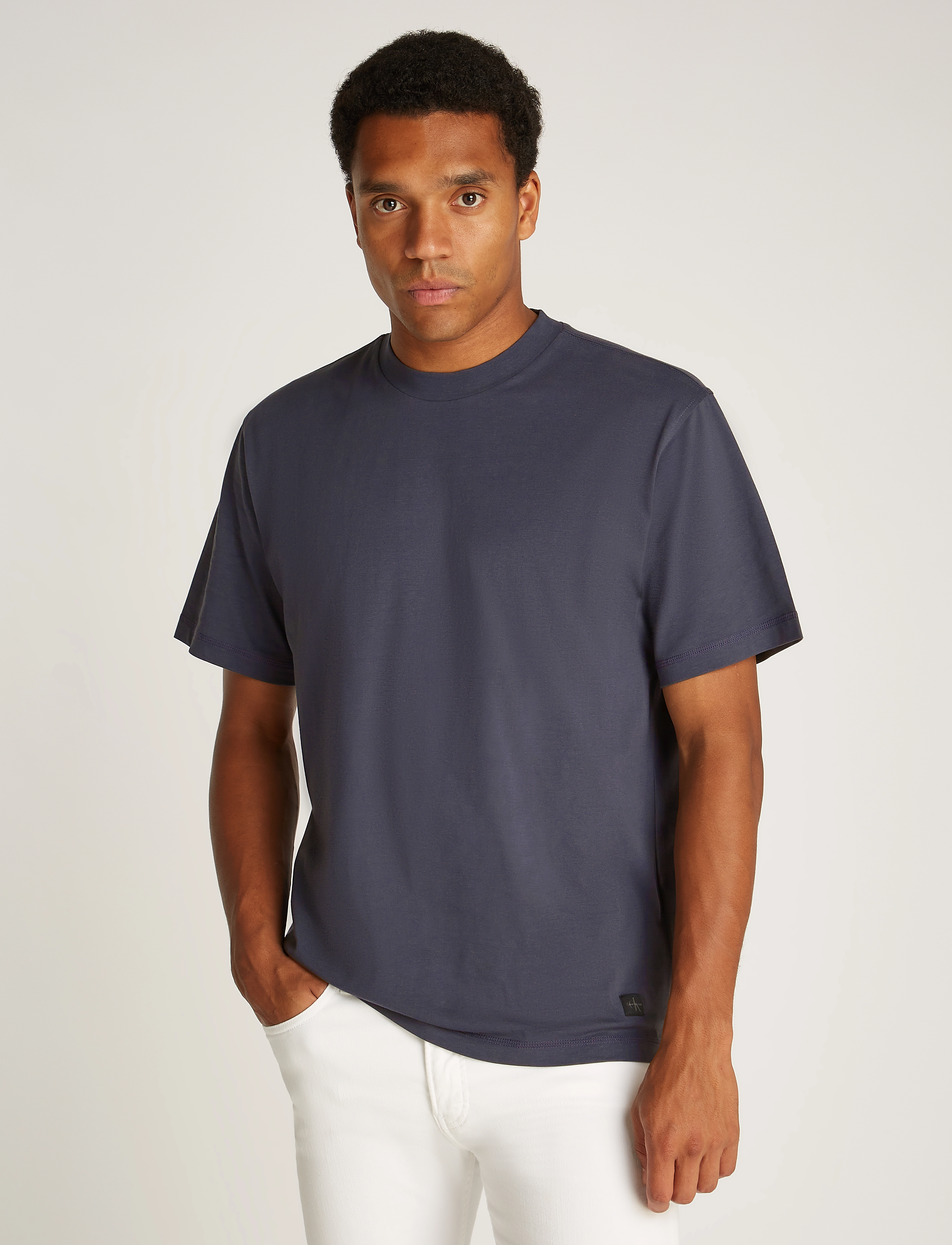 Calvin Klein Jeans - WOVEN LABEL RELAXED TEE - ebony - 3
