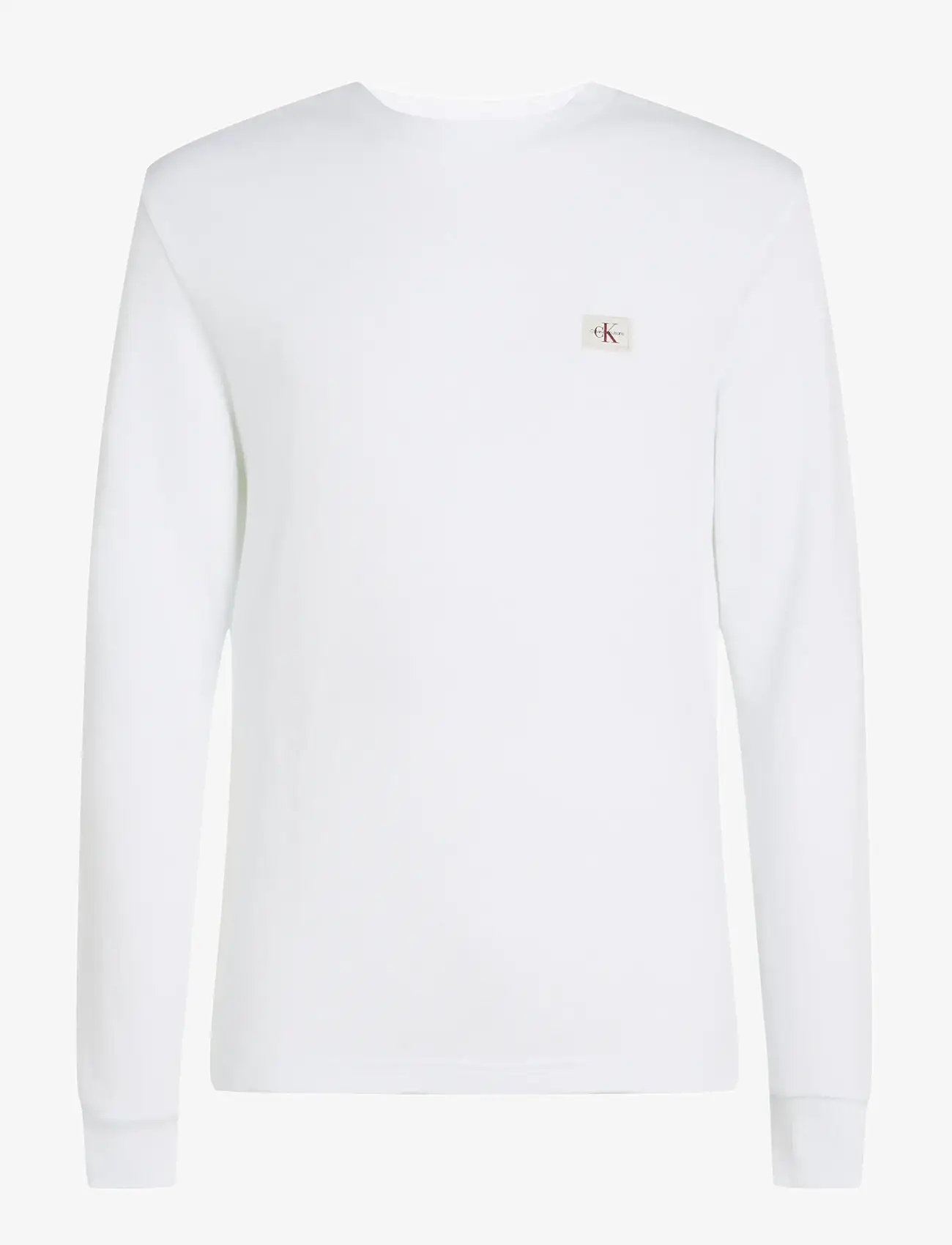 Calvin Klein Jeans - WOVEN LABEL WAFFLE LS TEE - marškinėliai ilgomis rankovėmis - bright white - 1