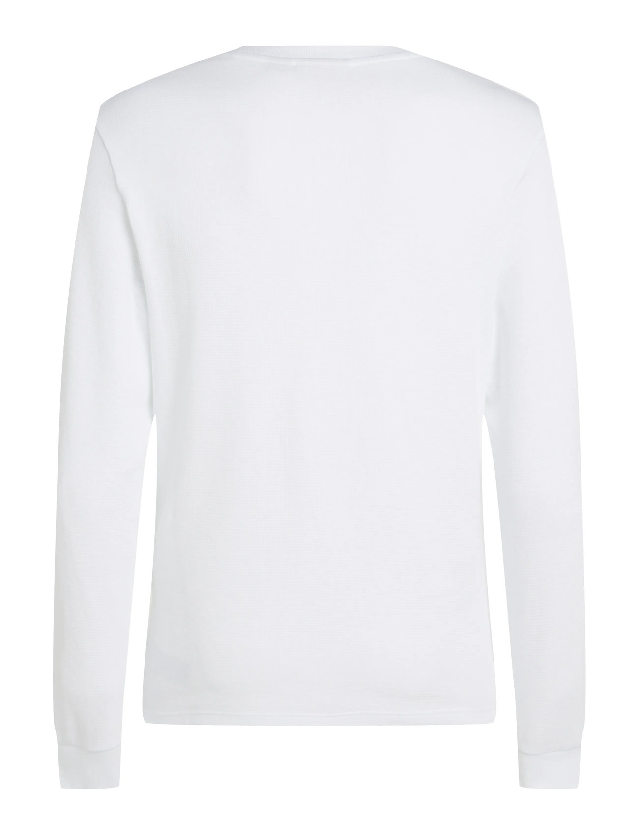 Calvin Klein Jeans - WOVEN LABEL WAFFLE LS TEE - marškinėliai ilgomis rankovėmis - bright white - 4