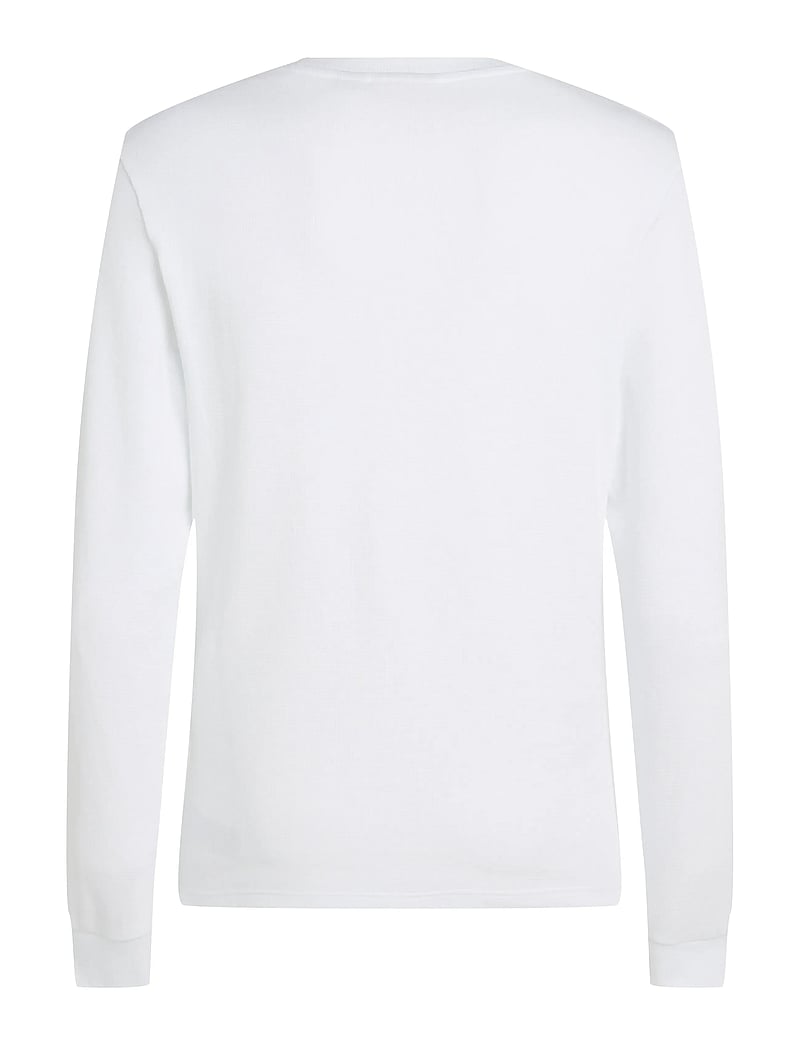 Calvin Klein Jeans - WOVEN LABEL WAFFLE LS TEE - marškinėliai ilgomis rankovėmis - bright white - 4