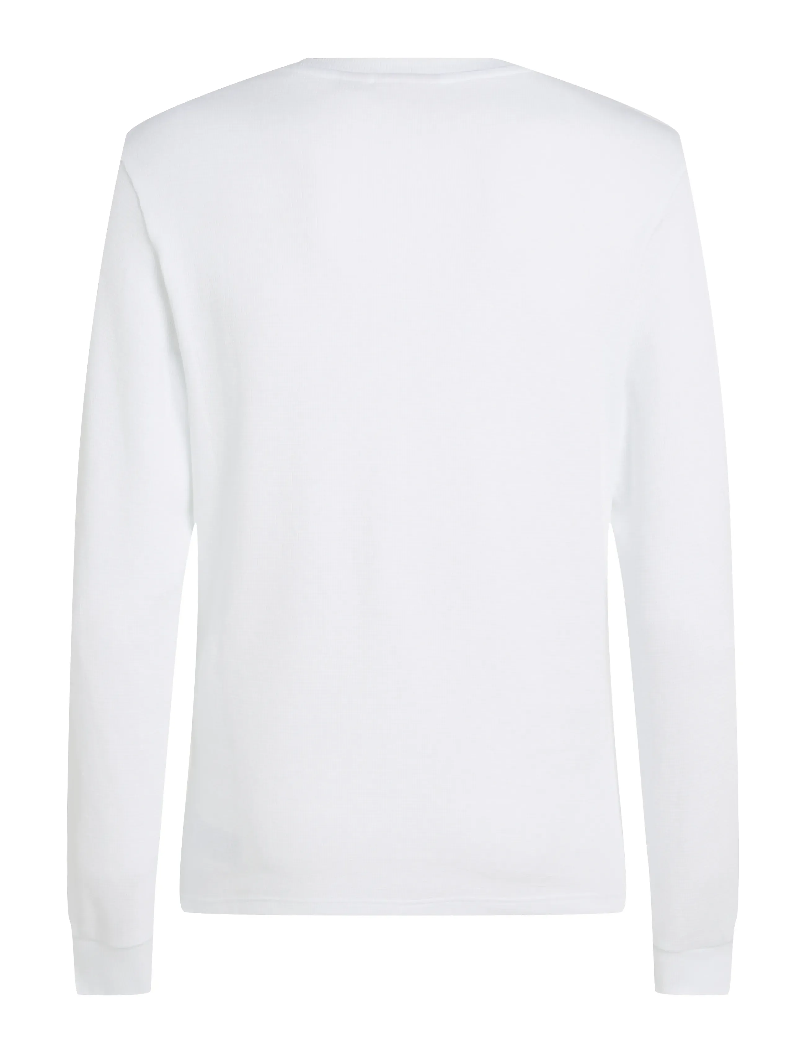 Calvin Klein Jeans - WOVEN LABEL WAFFLE LS TEE - langärmelig - bright white - 4