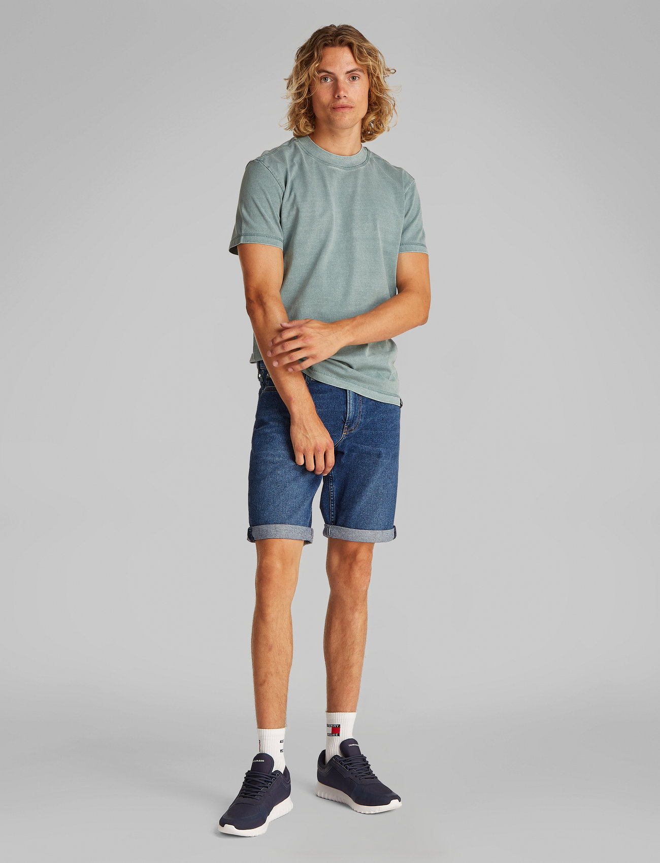 Calvin Klein Jeans - SLIM SHORT - jorts - denim dark - 0