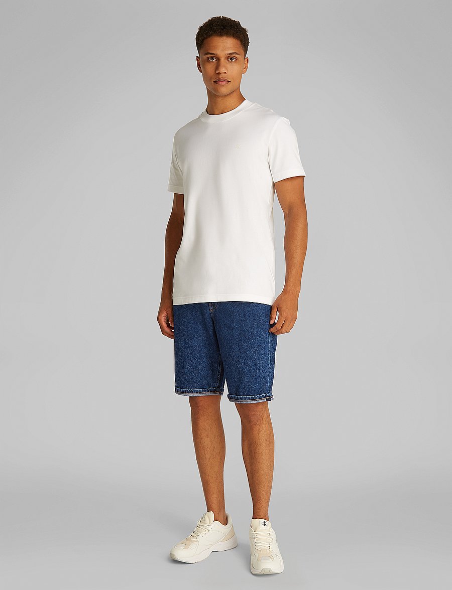Calvin Klein Jeans - REGULAR SHORT - lühikesed teksapüksid - denim dark - 0