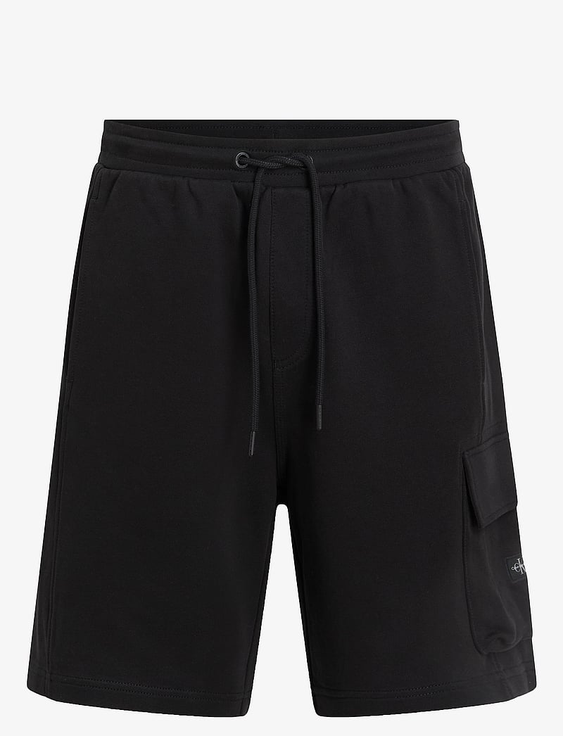 Calvin Klein Jeans - WOVEN LABEL SHORT - sweatshorts - ck black - 1