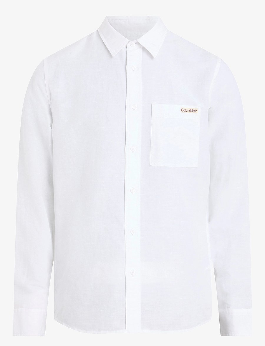 Calvin Klein Jeans - LINEN COTTON SHIRT - chemises de lin - bright white - 1