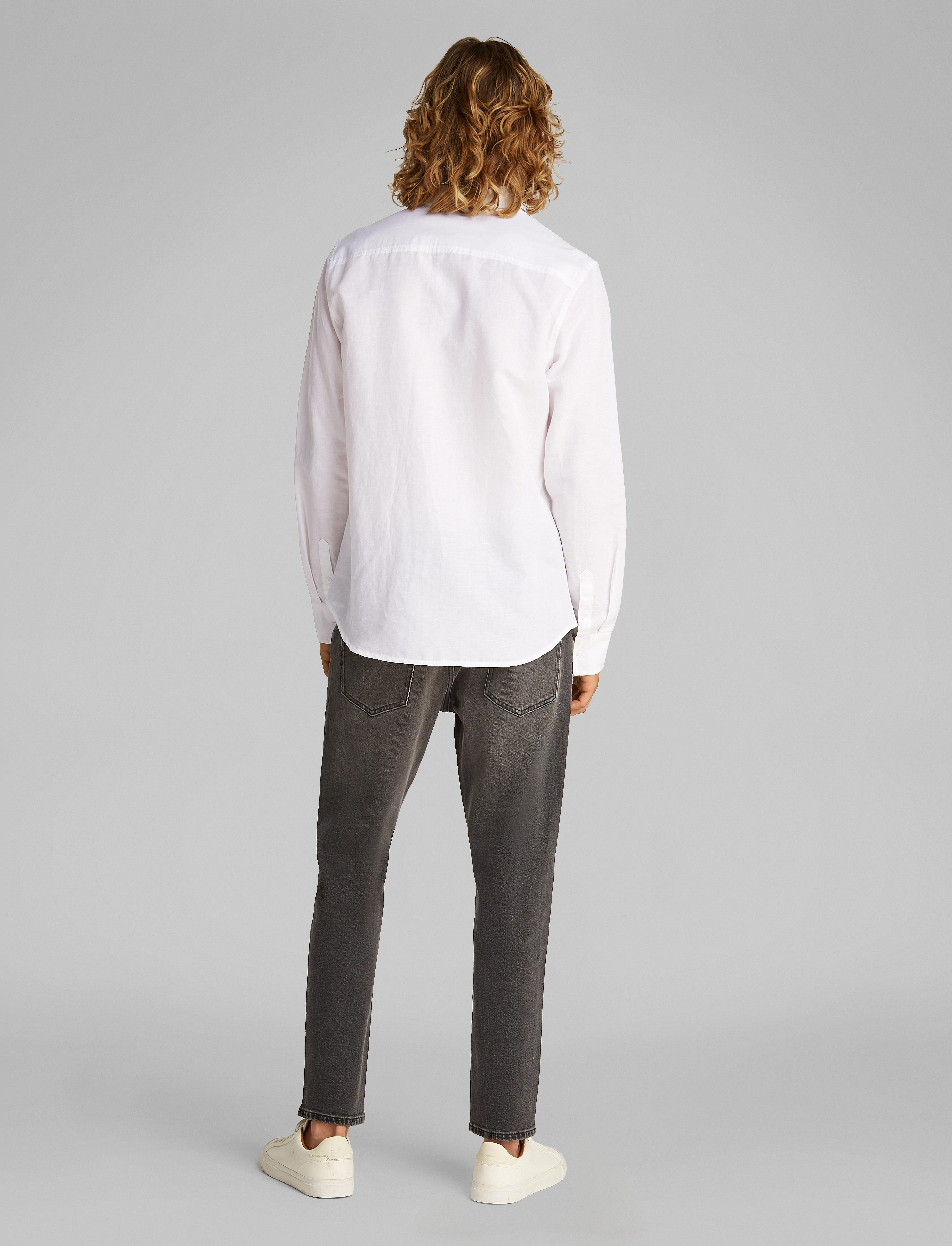 Calvin Klein Jeans - LINEN COTTON SHIRT - bright white - 2