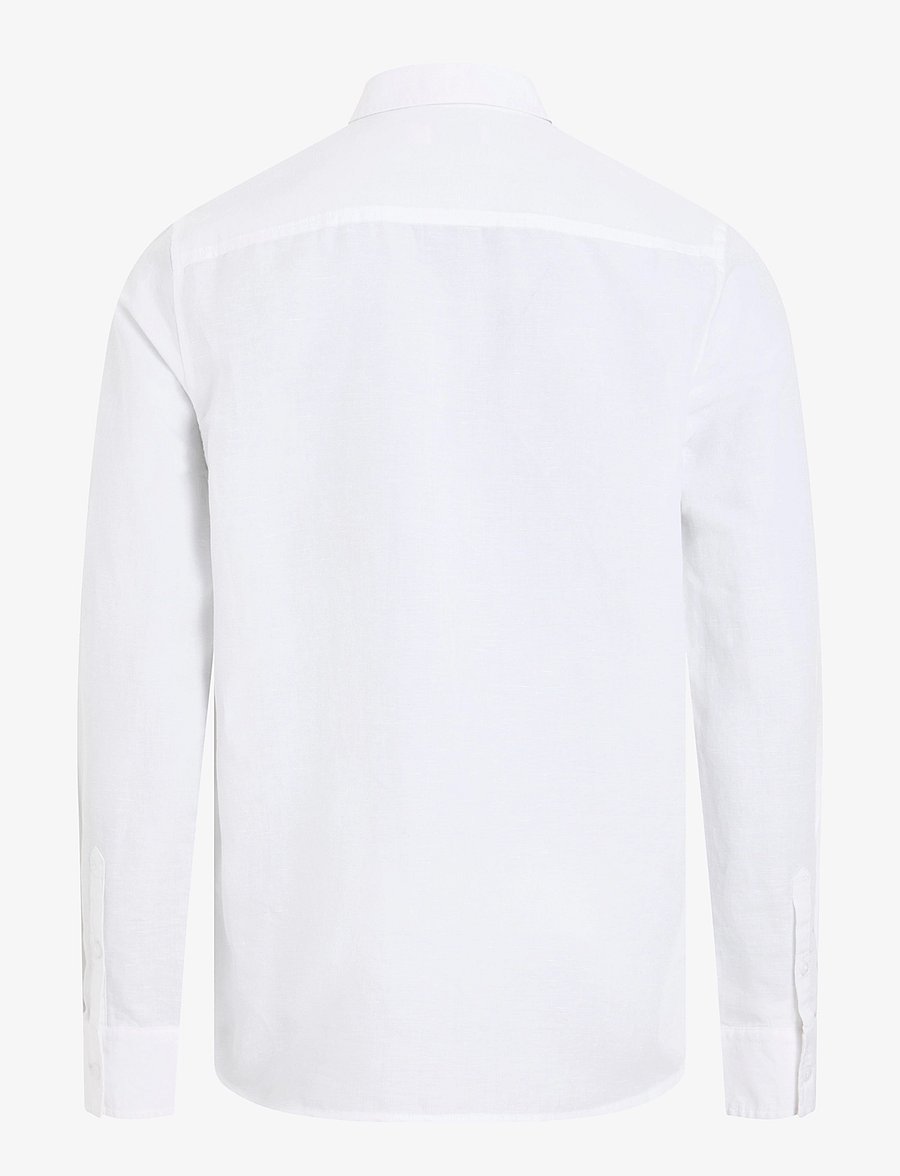 Calvin Klein Jeans - LINEN COTTON SHIRT - lininiai marškiniai - bright white - 5