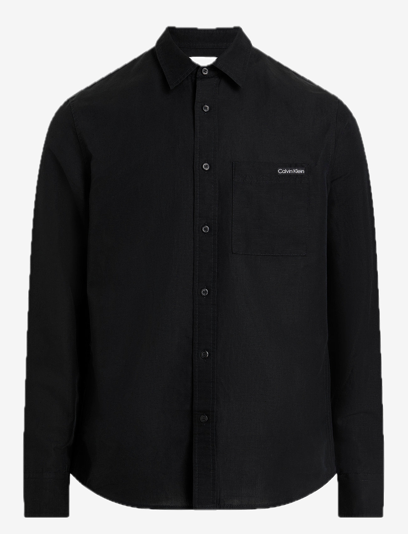 Calvin Klein Jeans - LINEN COTTON SHIRT - leinenhemden - ck black - 1