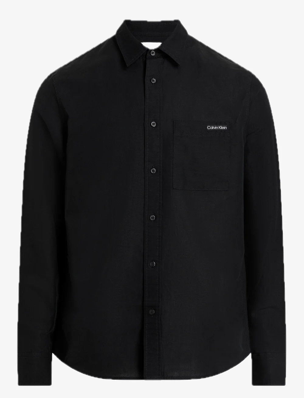 Calvin Klein Jeans - LINEN COTTON SHIRT - linen shirts - ck black - 1