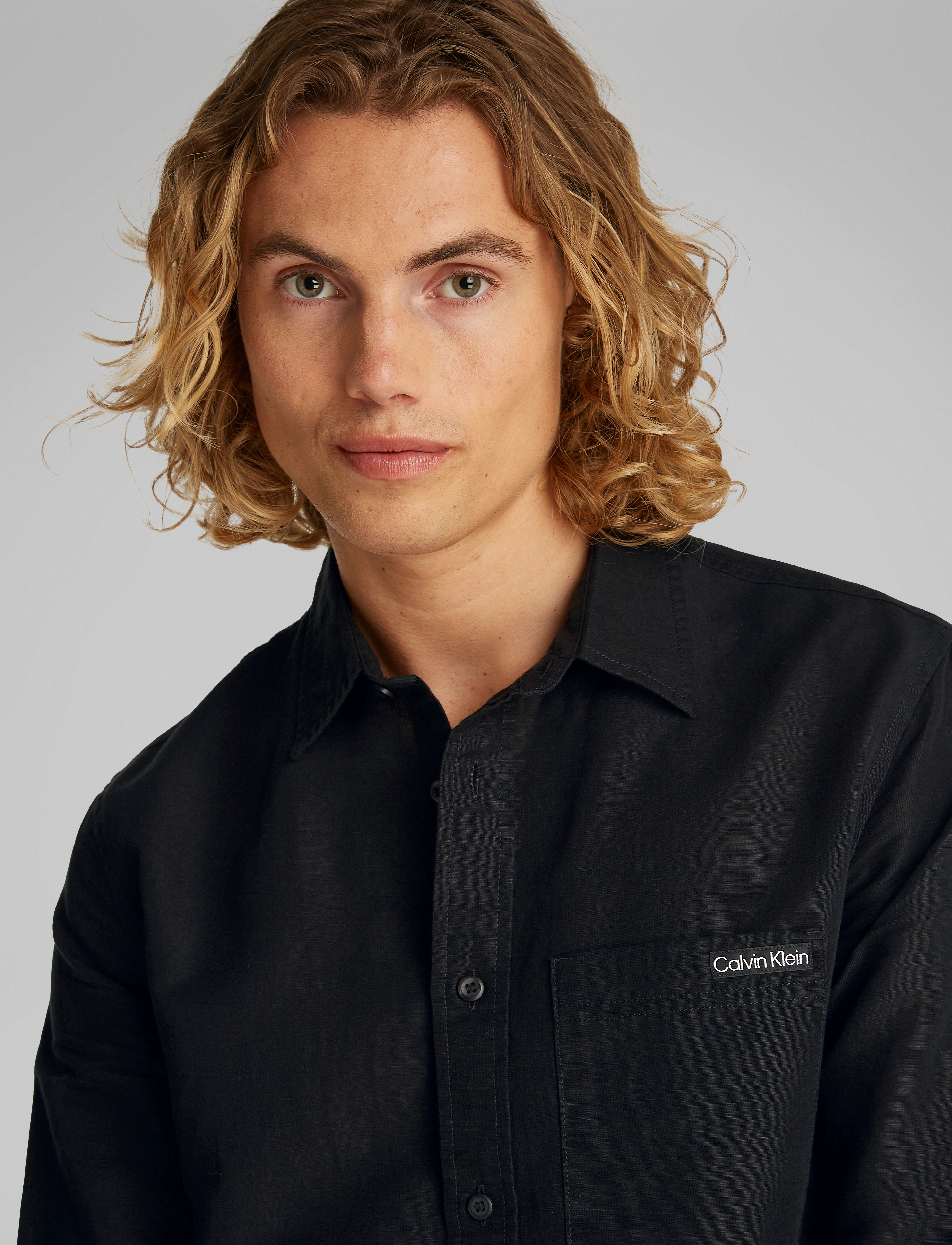 Calvin Klein Jeans - LINEN COTTON SHIRT - ck black - 3