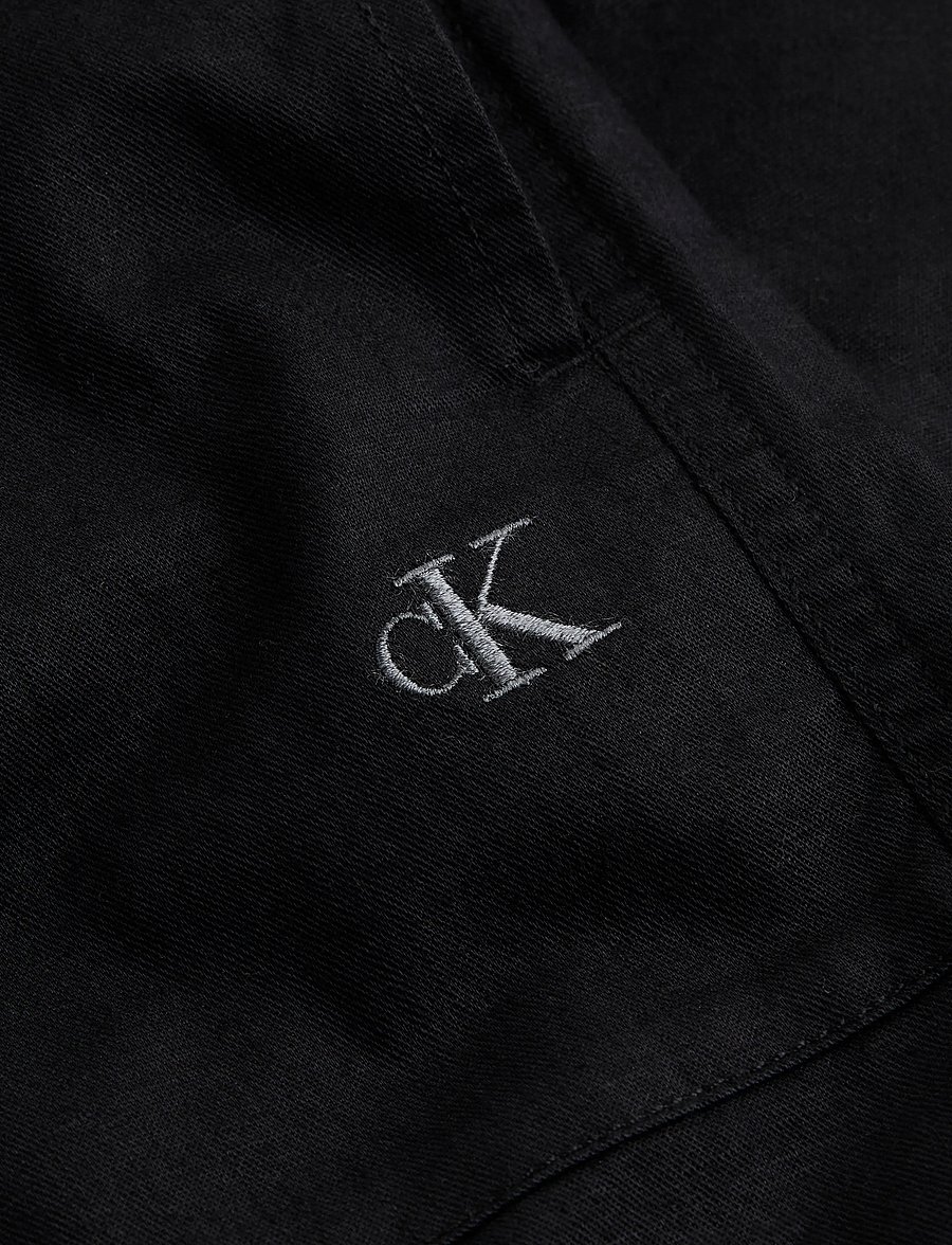 Calvin Klein Jeans - LINEN SHORT - linen shorts - ck black - 4