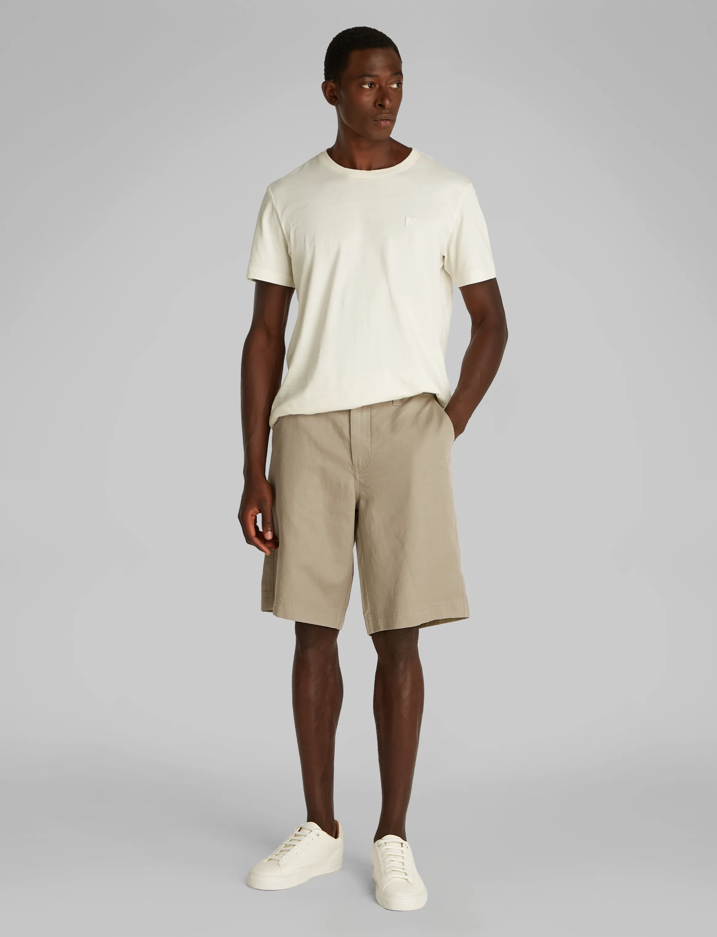 Calvin Klein Jeans Linen Tencel Short, 29, Shorts, Beige - Chinos Männerswear