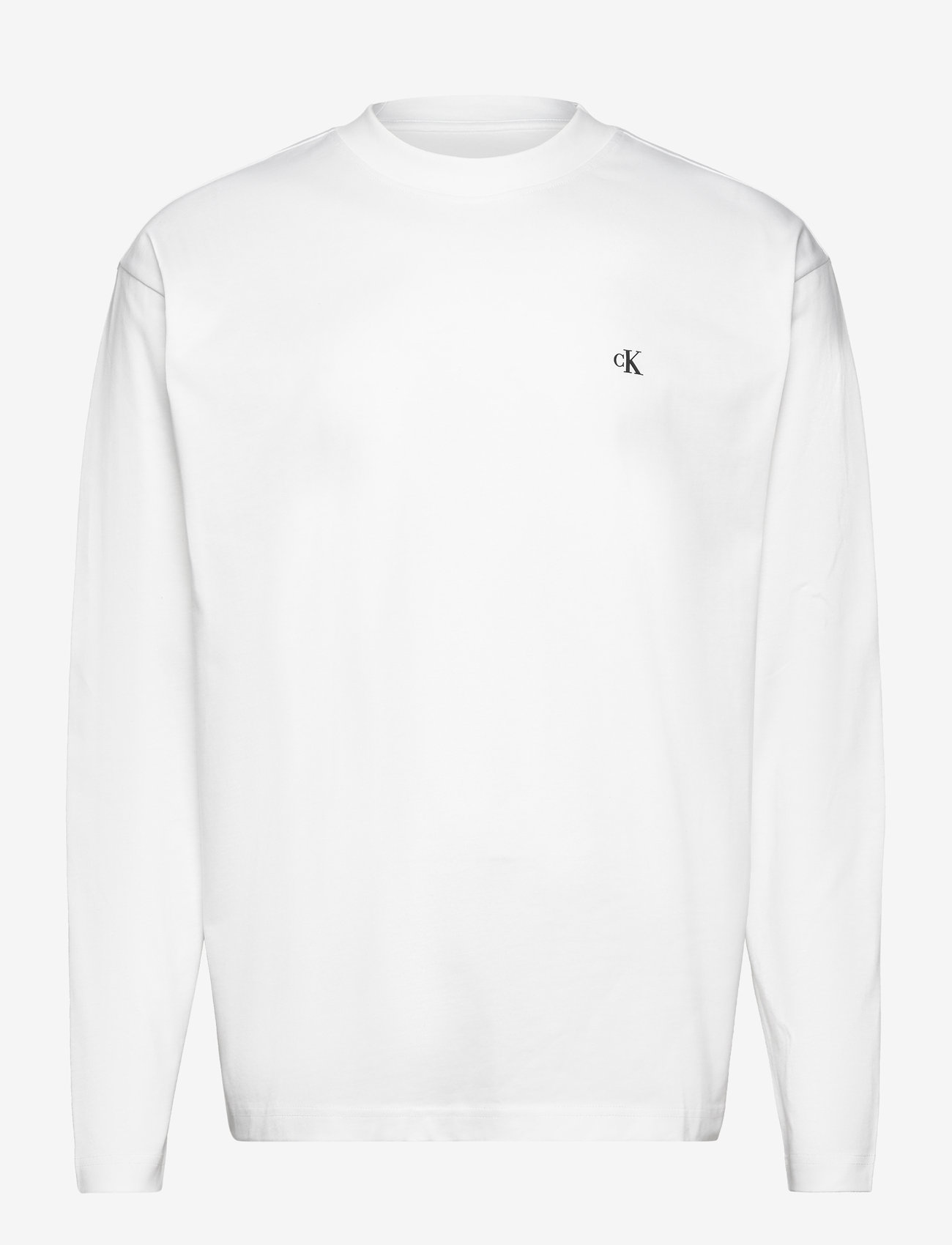 Calvin Klein Jeans - STAMP BACK GRAPHIC LS TEE - långärmade t-shirts - bright white - 1