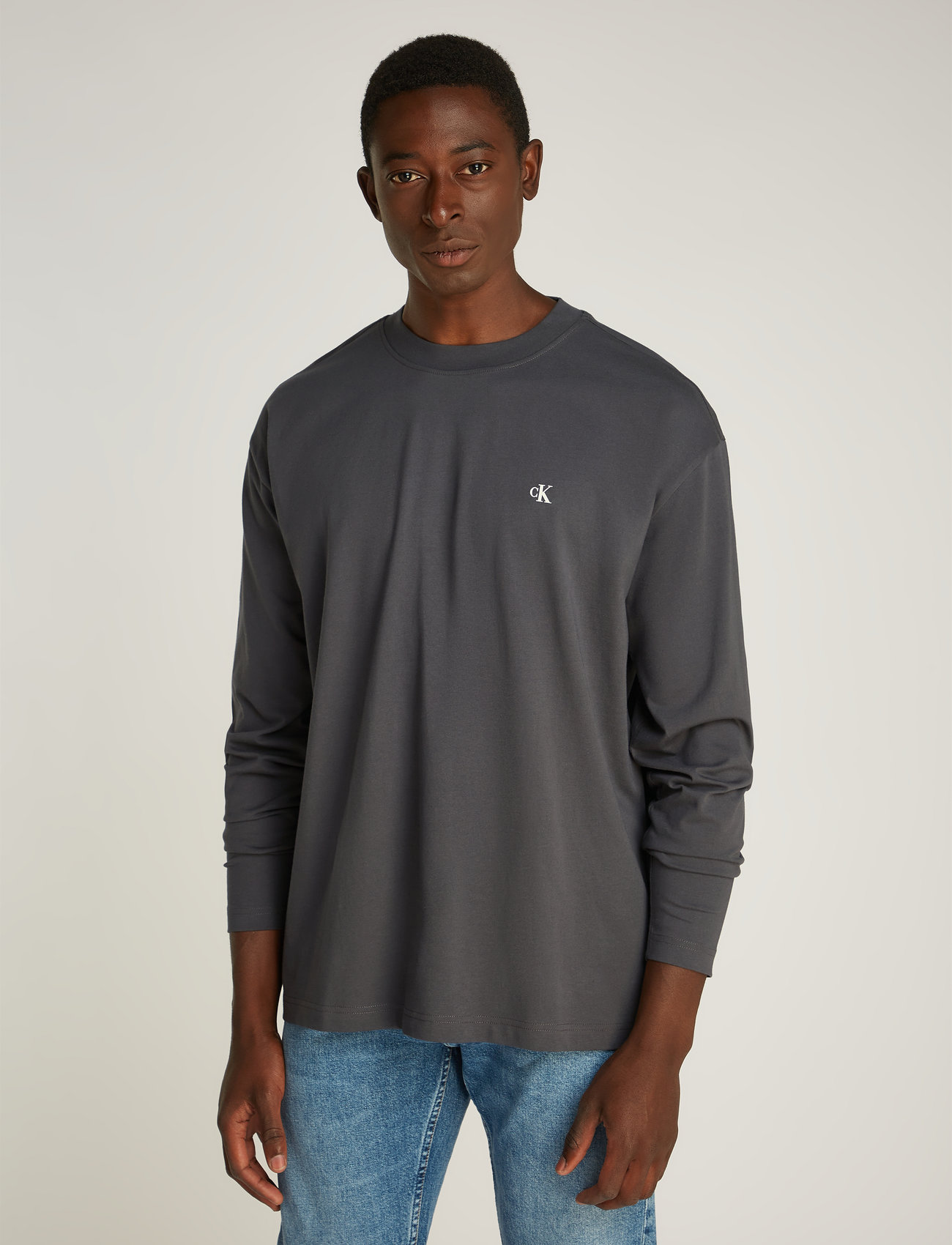 Calvin Klein Jeans - STAMP BACK GRAPHIC LS TEE - efterårstøj - washed black - 5