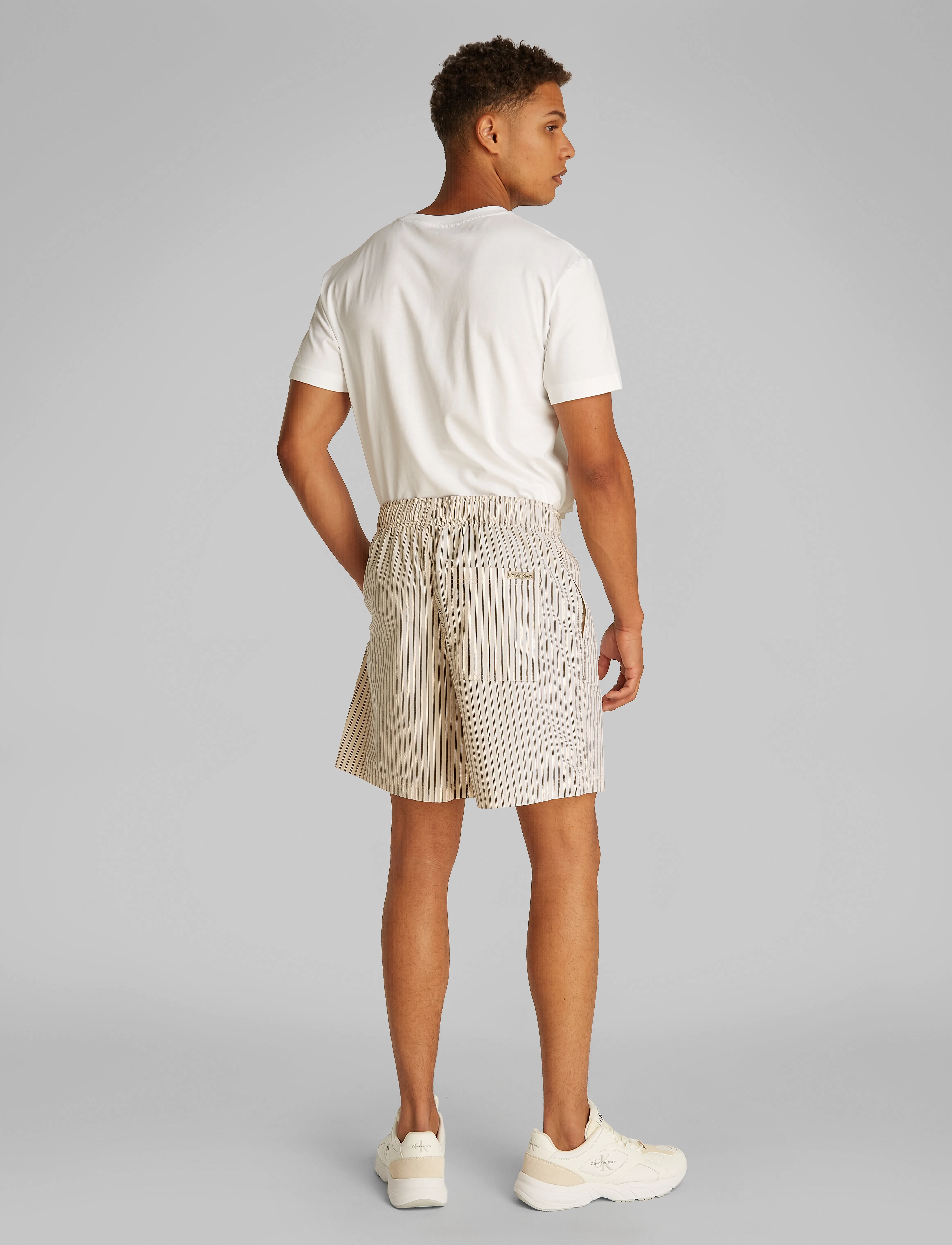 Calvin Klein Jeans - PULL-ON SHORT - turtledove stripe - 2