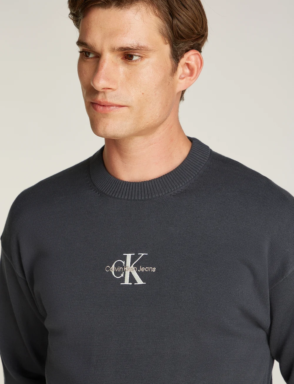 Calvin Klein Jeans - MONOLOGO SWEATER - dressipluusid - ebony - 3