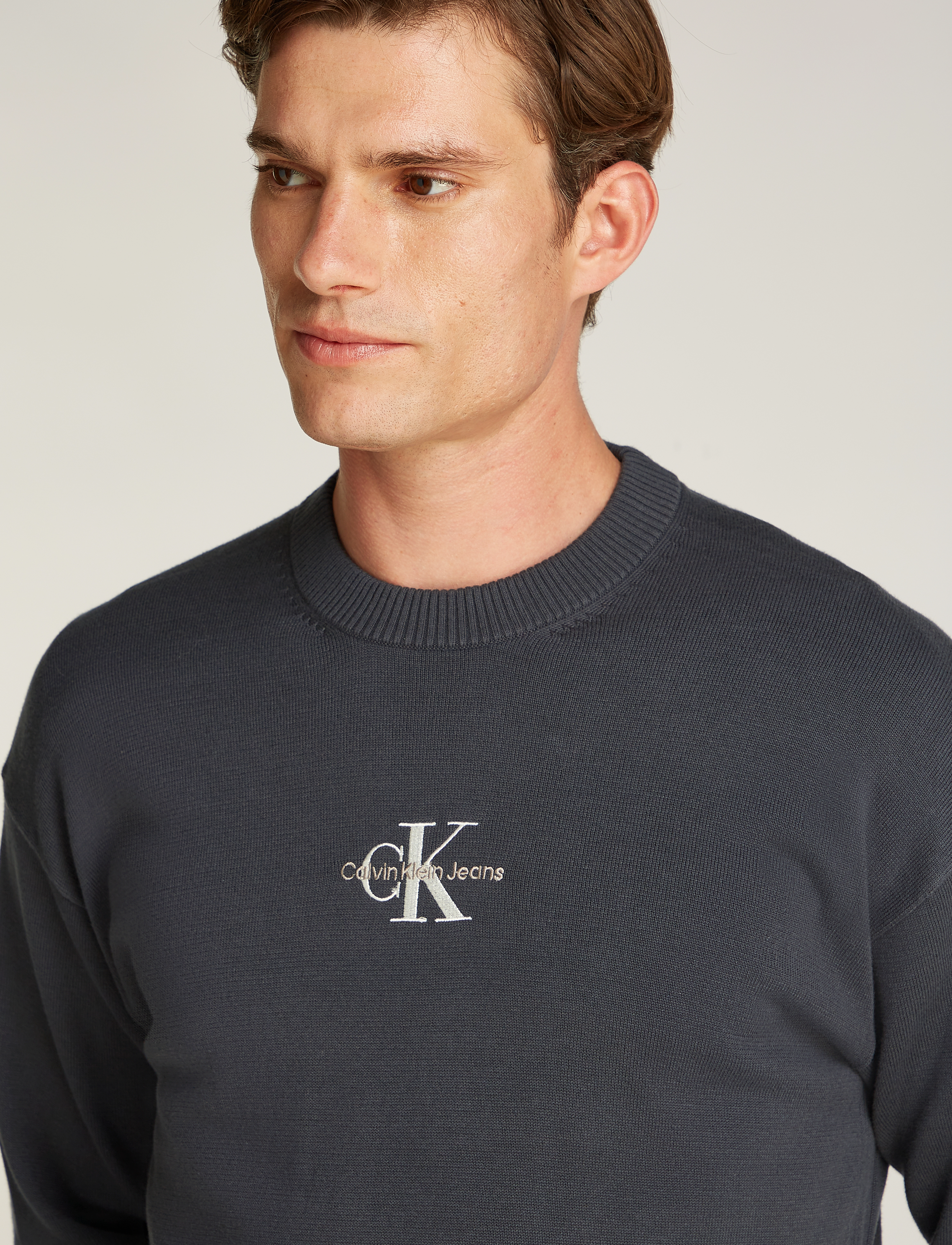 Calvin Klein Jeans - MONOLOGO SWEATER - ebony - 3
