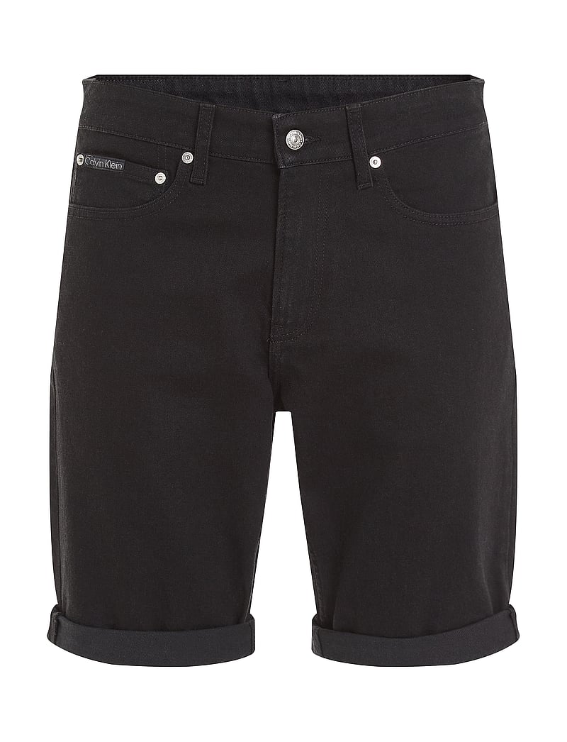 Calvin Klein Jeans - SLIM SHORT - jorts - denim black - 1