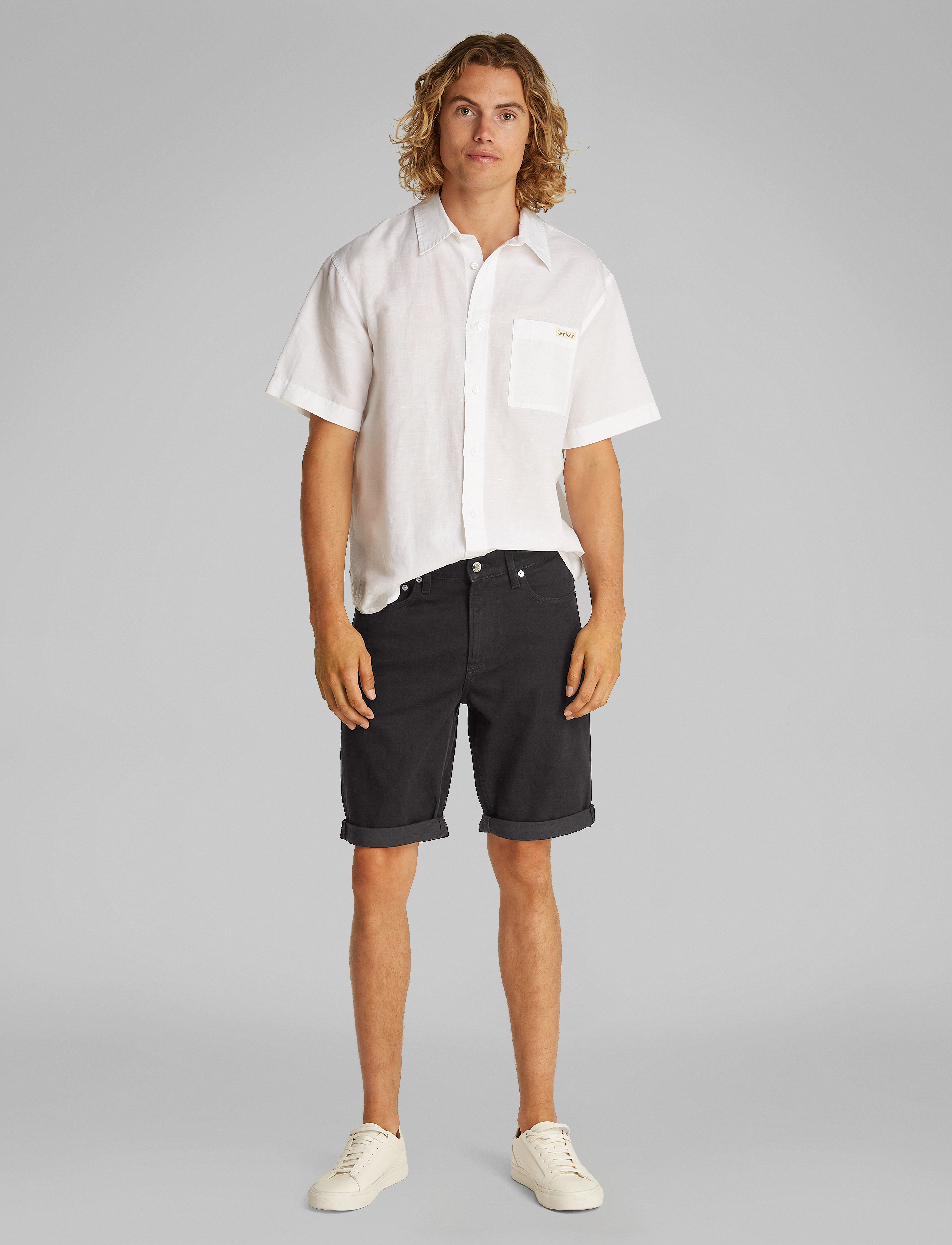 Calvin Klein Jeans Slim Short, 31, Shorts, Schwarz - Denim, Männerswear