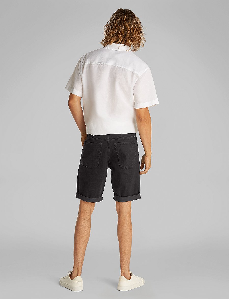 Calvin Klein Jeans - SLIM SHORT - gallastuttbuxur - denim black - 2