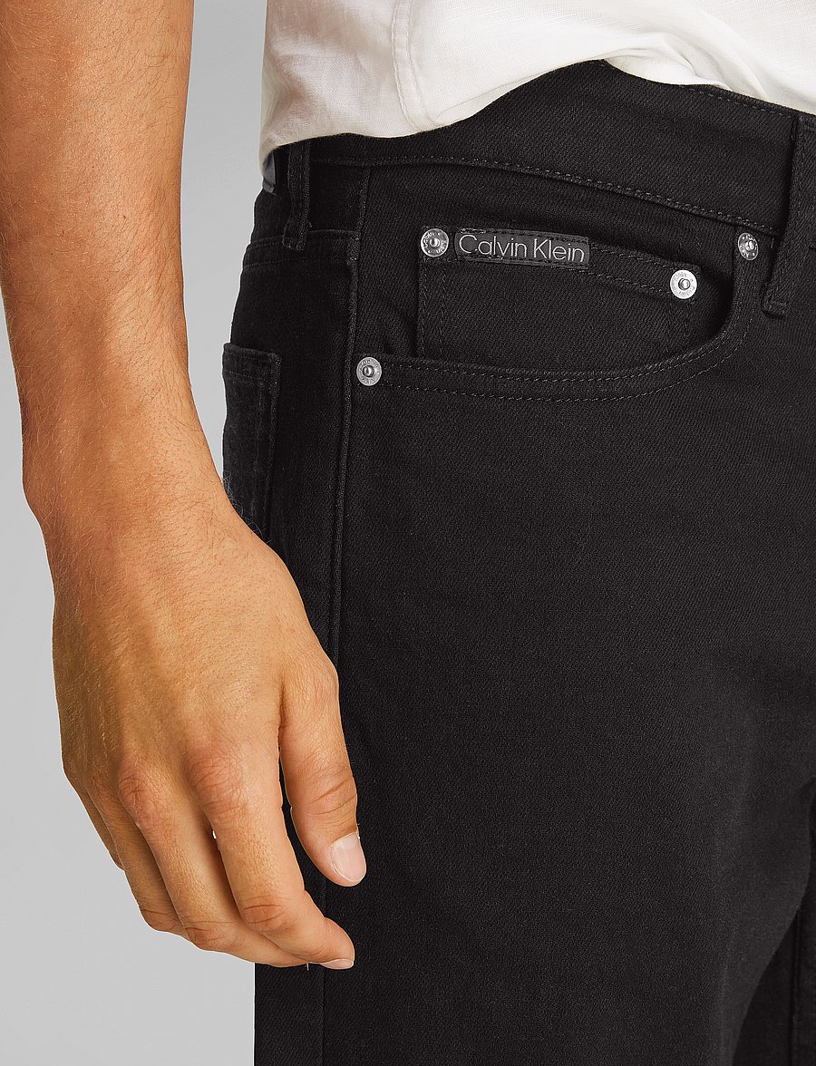 Calvin Klein Jeans - SLIM SHORT - džinsiniai šortai - denim black - 3