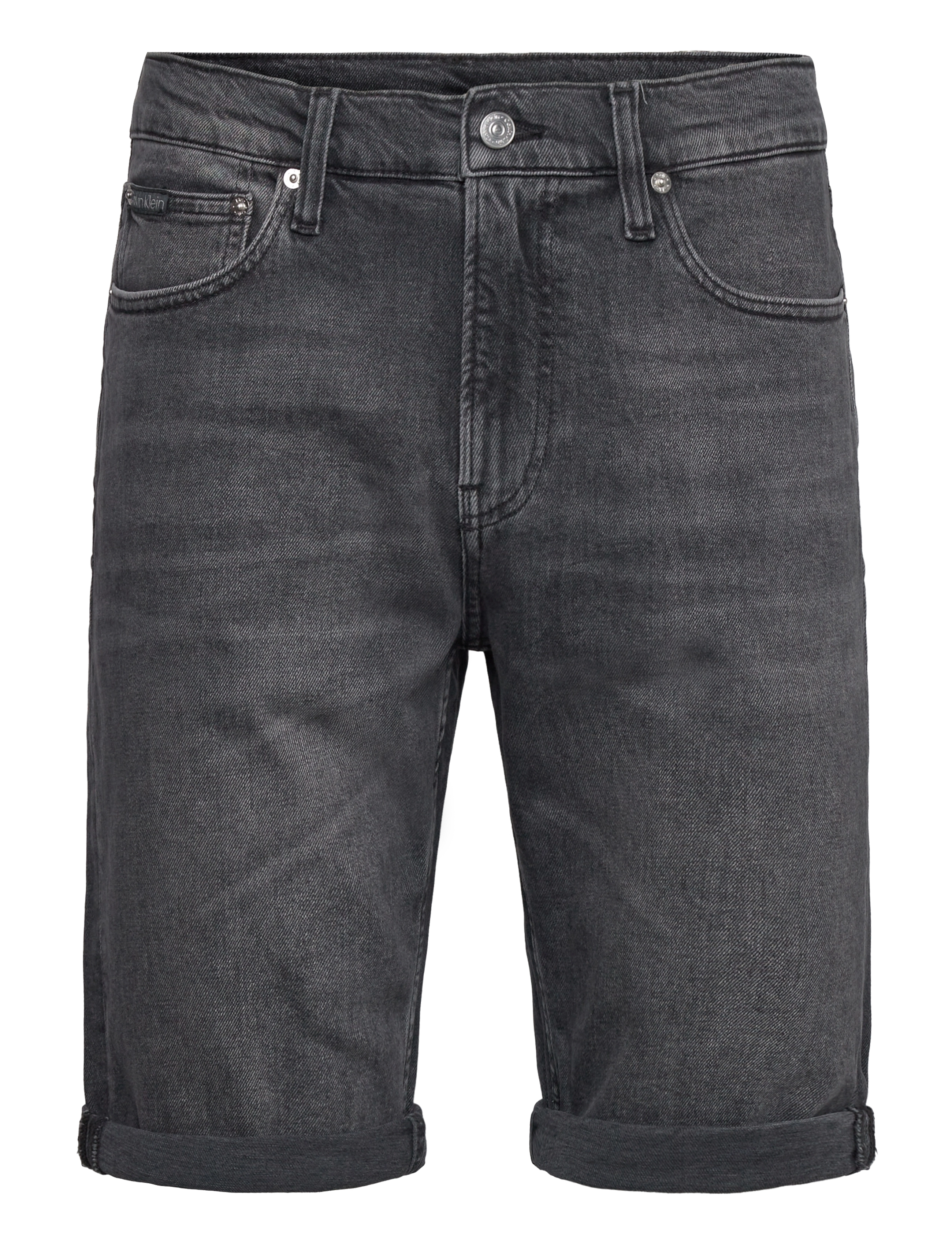 Calvin Klein Jeans SLIM SHORT - Shorts - DENIM GREY / black