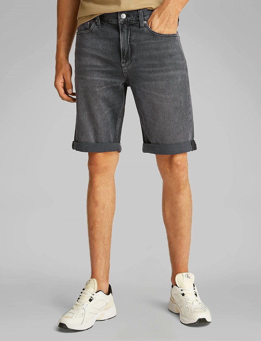 Calvin Klein Jeans - SLIM SHORT - jorts - denim grey - 5