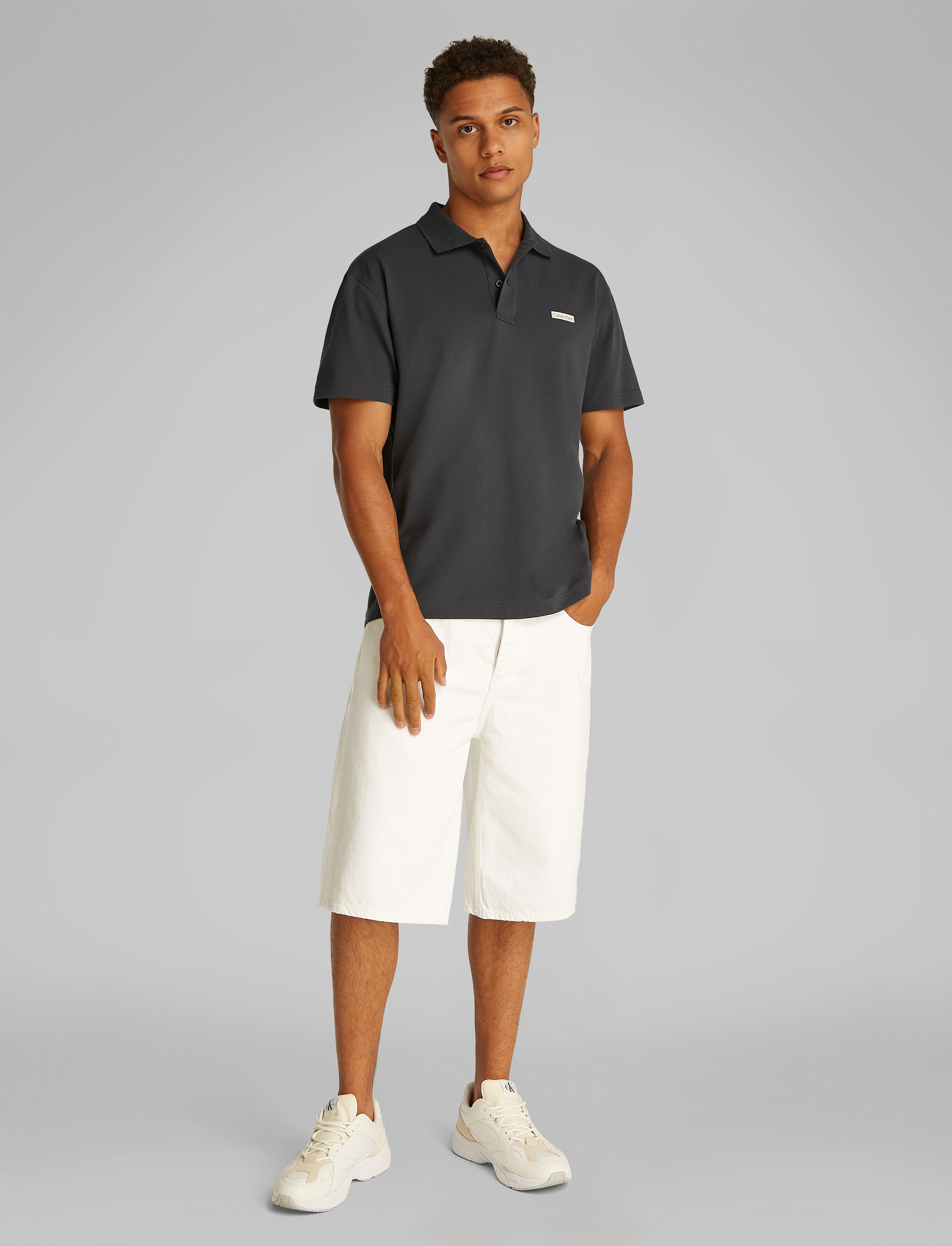 Calvin Klein Jeans CALVIN KLEIN LABEL POLO - Poloer - PHANTOM / black