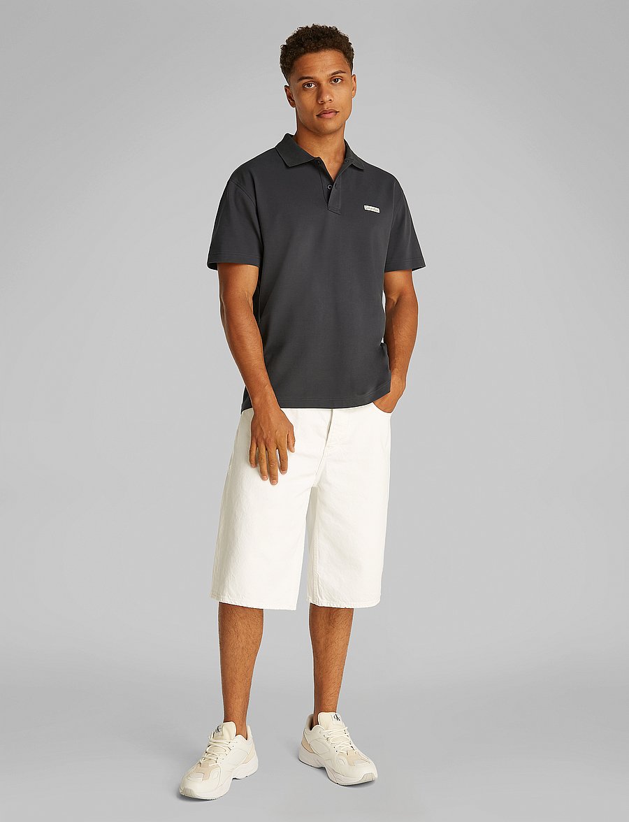 Calvin Klein Jeans - CALVIN KLEIN LABEL POLO - polo marškinėliai trumpomis rankovėmis - phantom - 0