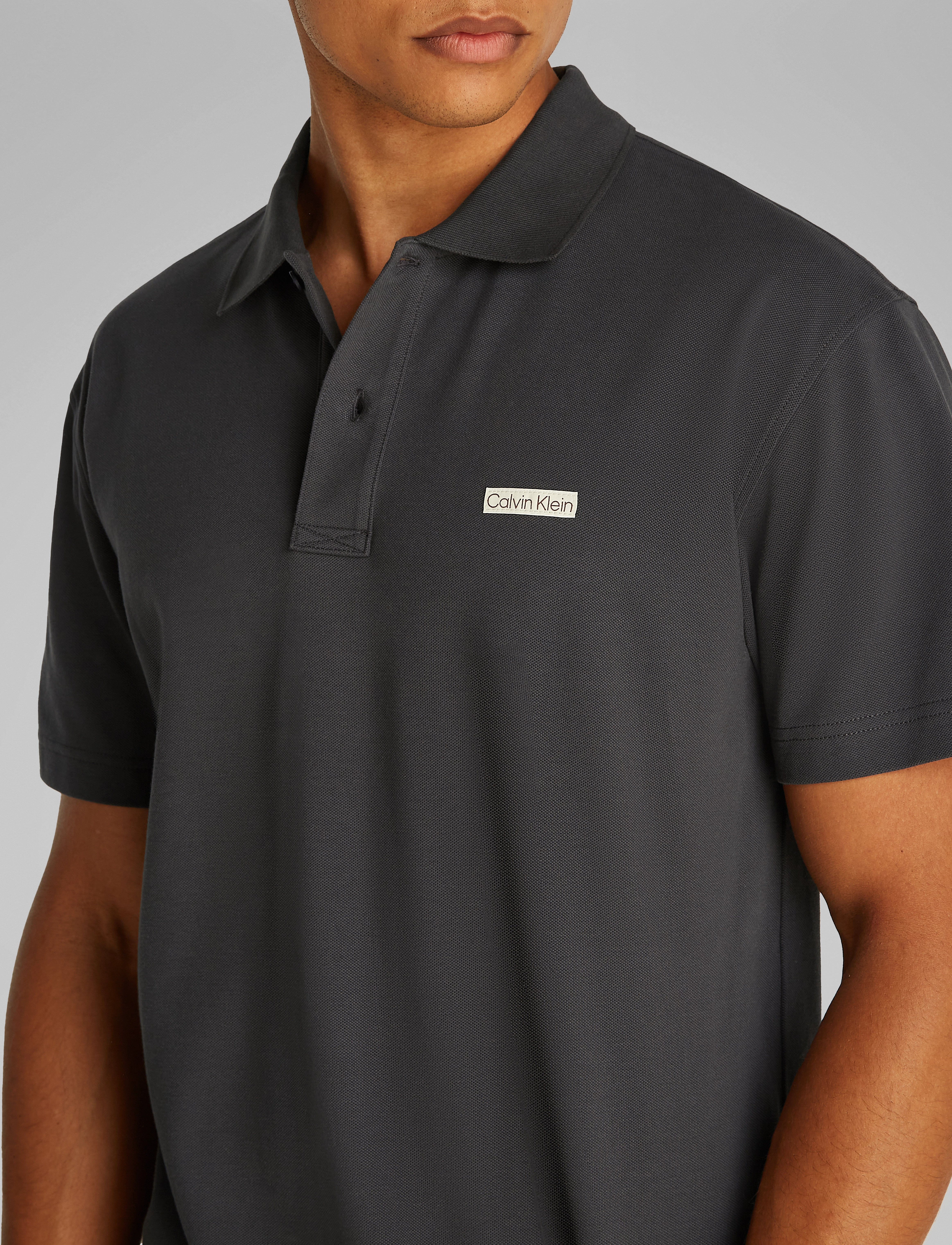Calvin Klein Jeans - CALVIN KLEIN LABEL POLO - kurzärmelig - phantom - 3