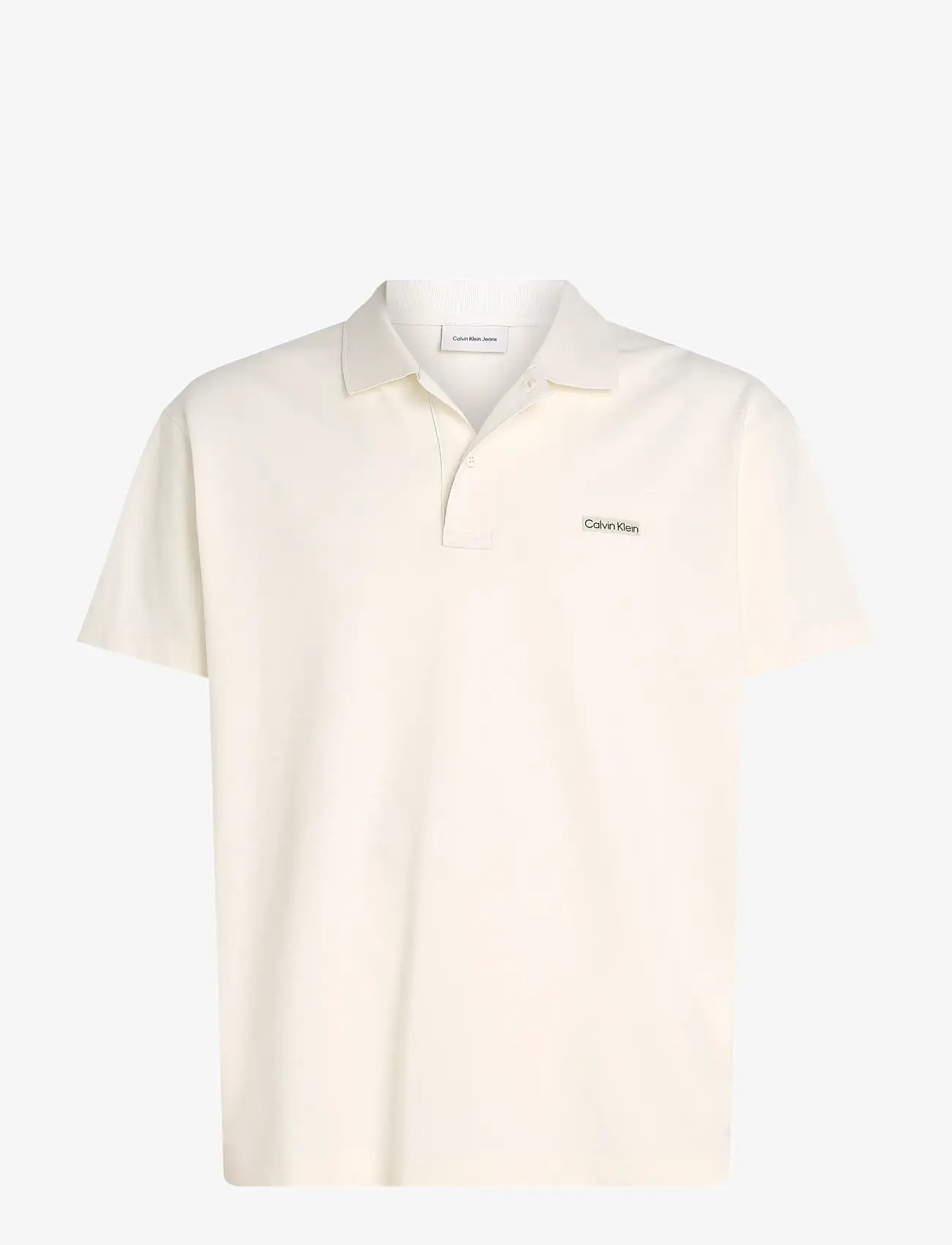 Calvin Klein Jeans - CALVIN KLEIN LABEL POLO - kortærmede poloer - tofu - 1
