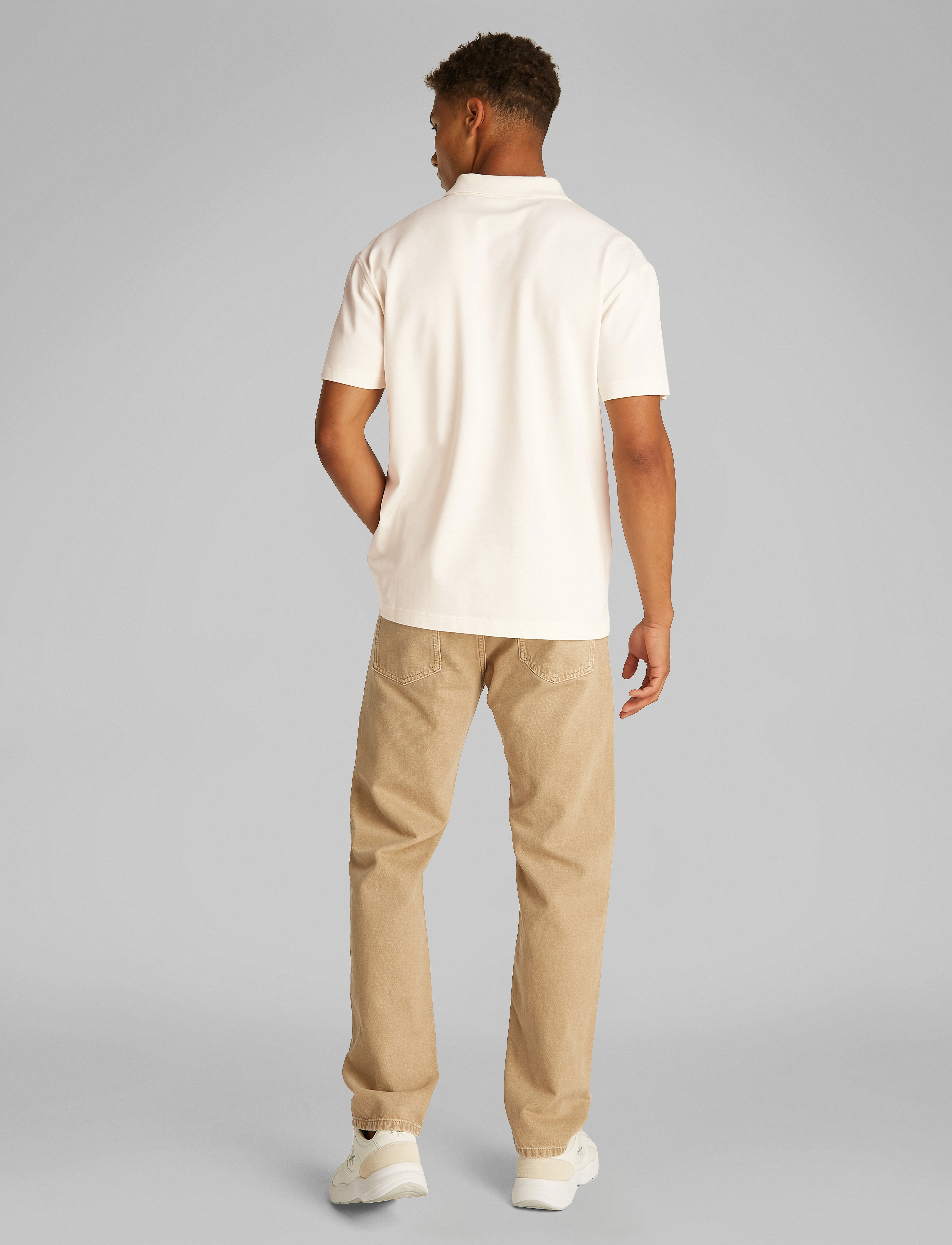 Calvin Klein Jeans - CALVIN KLEIN LABEL POLO - tofu - 2